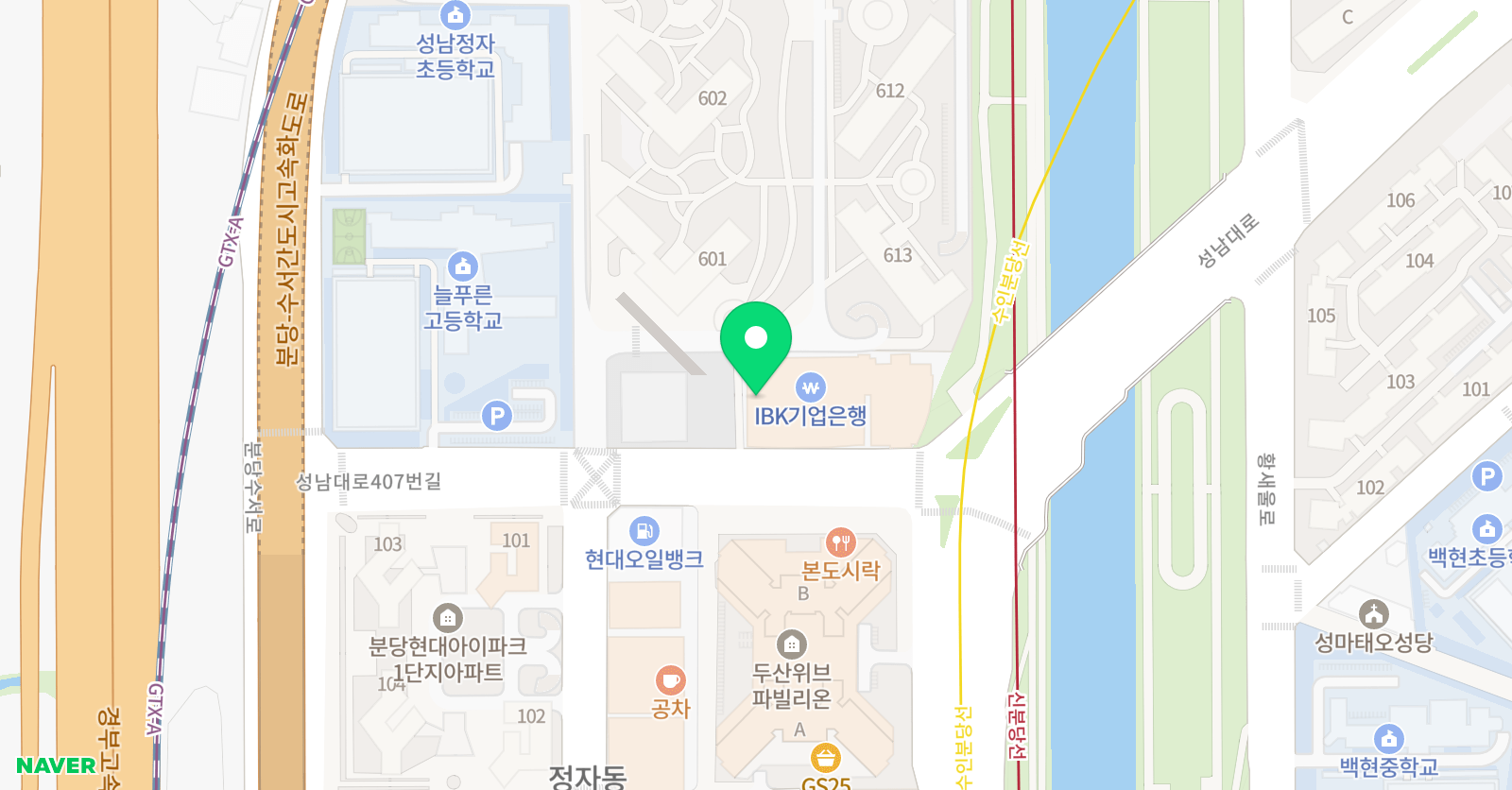 귀큰여우창작소 분당정자센터 위치