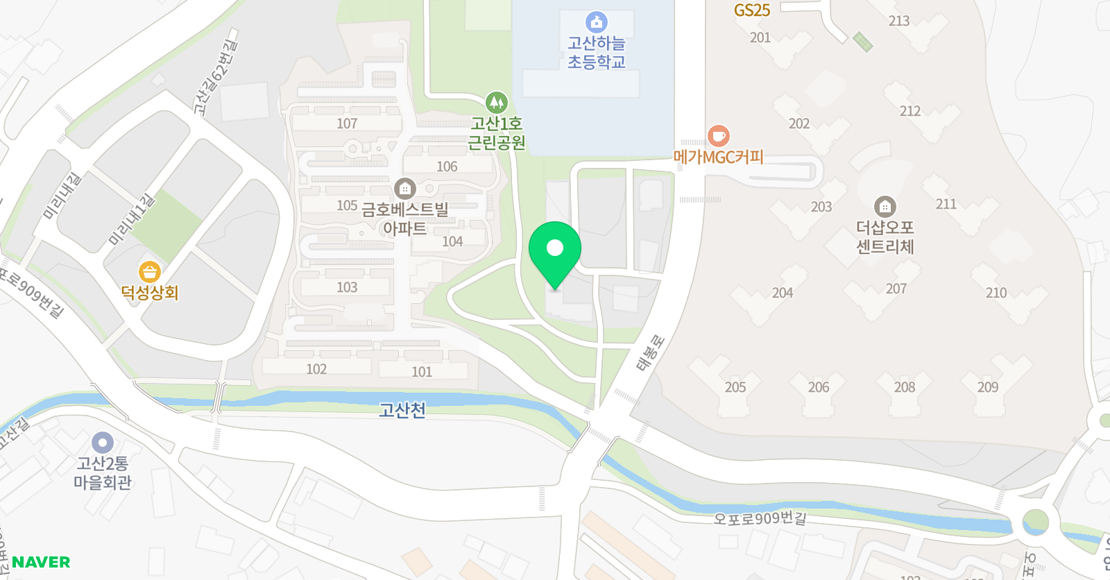 딱깡브레인학원 위치