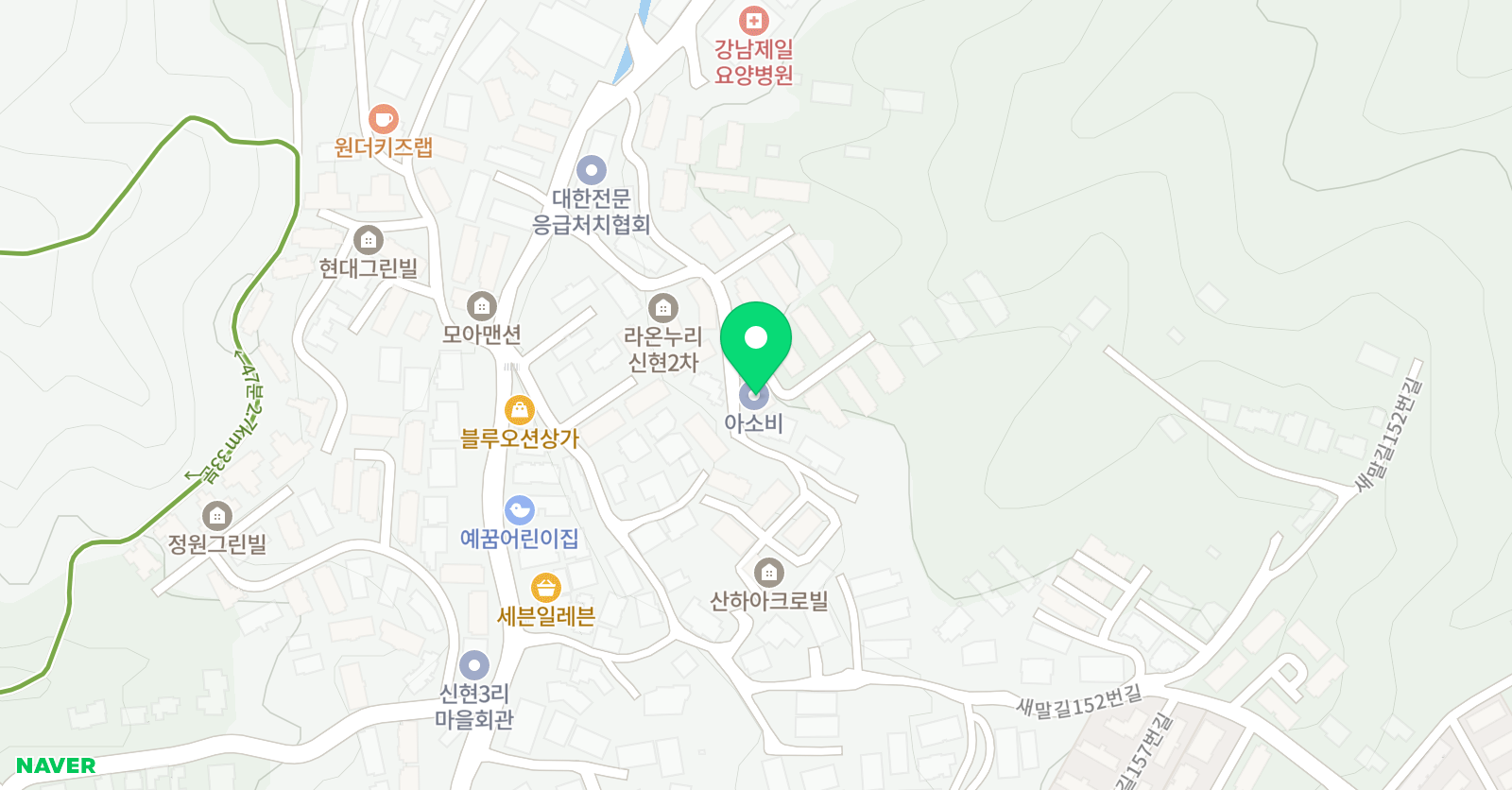 아소비 광주신현300라인점 위치