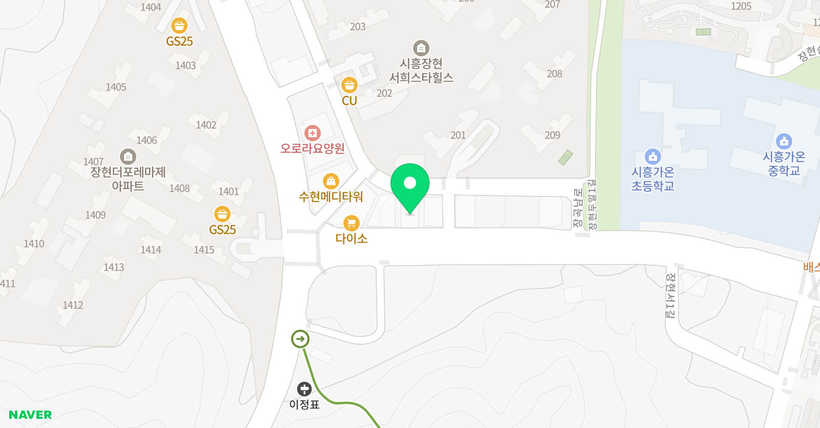 수학의 달인 수학학원 시흥가온초점 위치