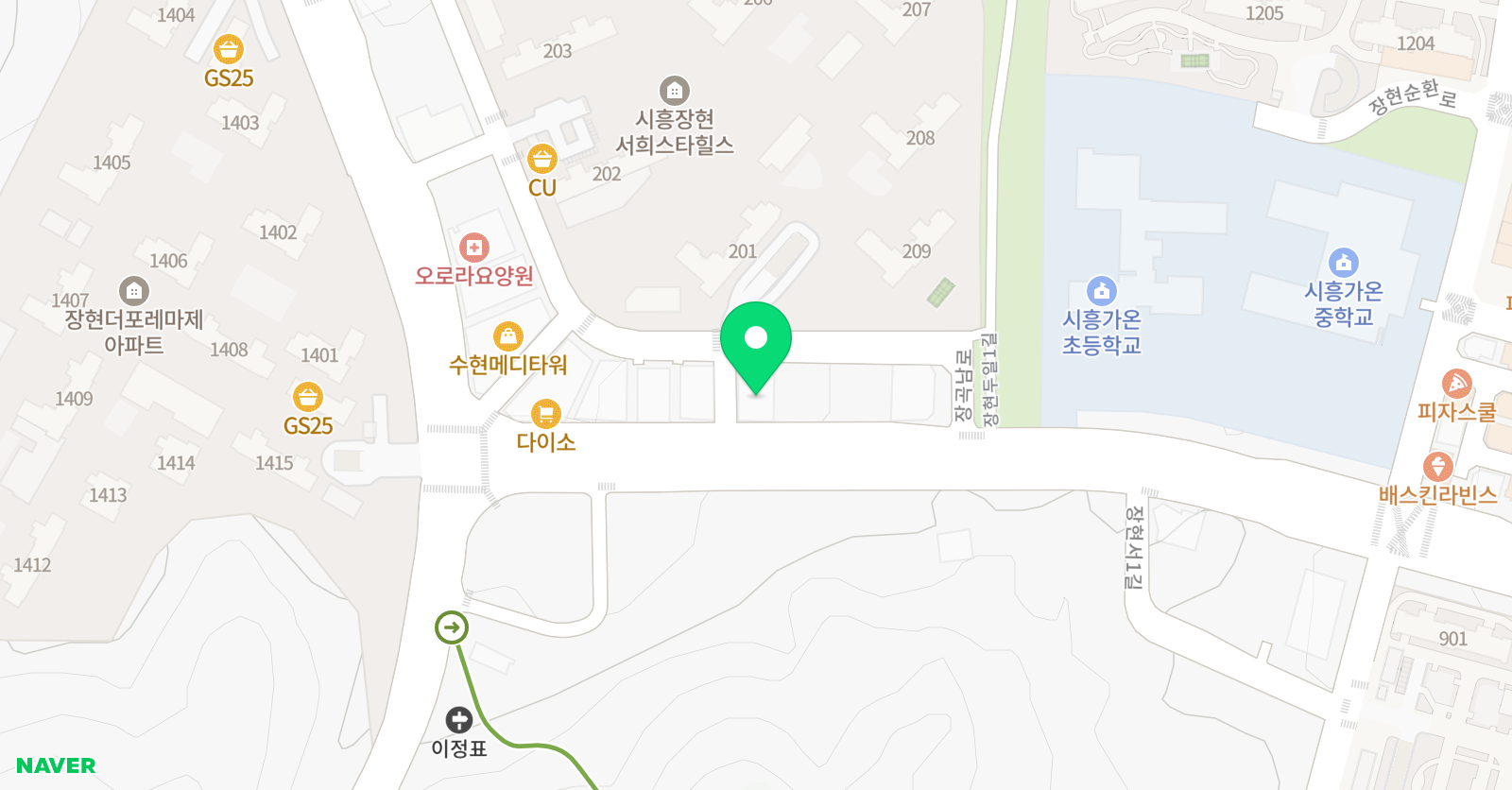 지앤비 어학원 장현가온캠퍼스 위치