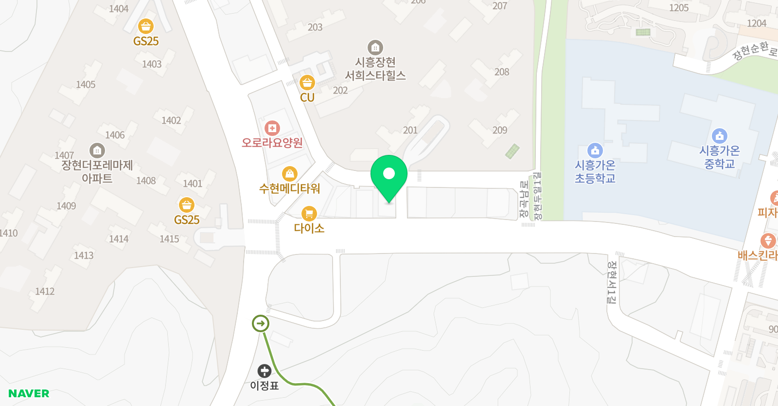 웅진씽크빅 스마트올클래스 장현학원 위치