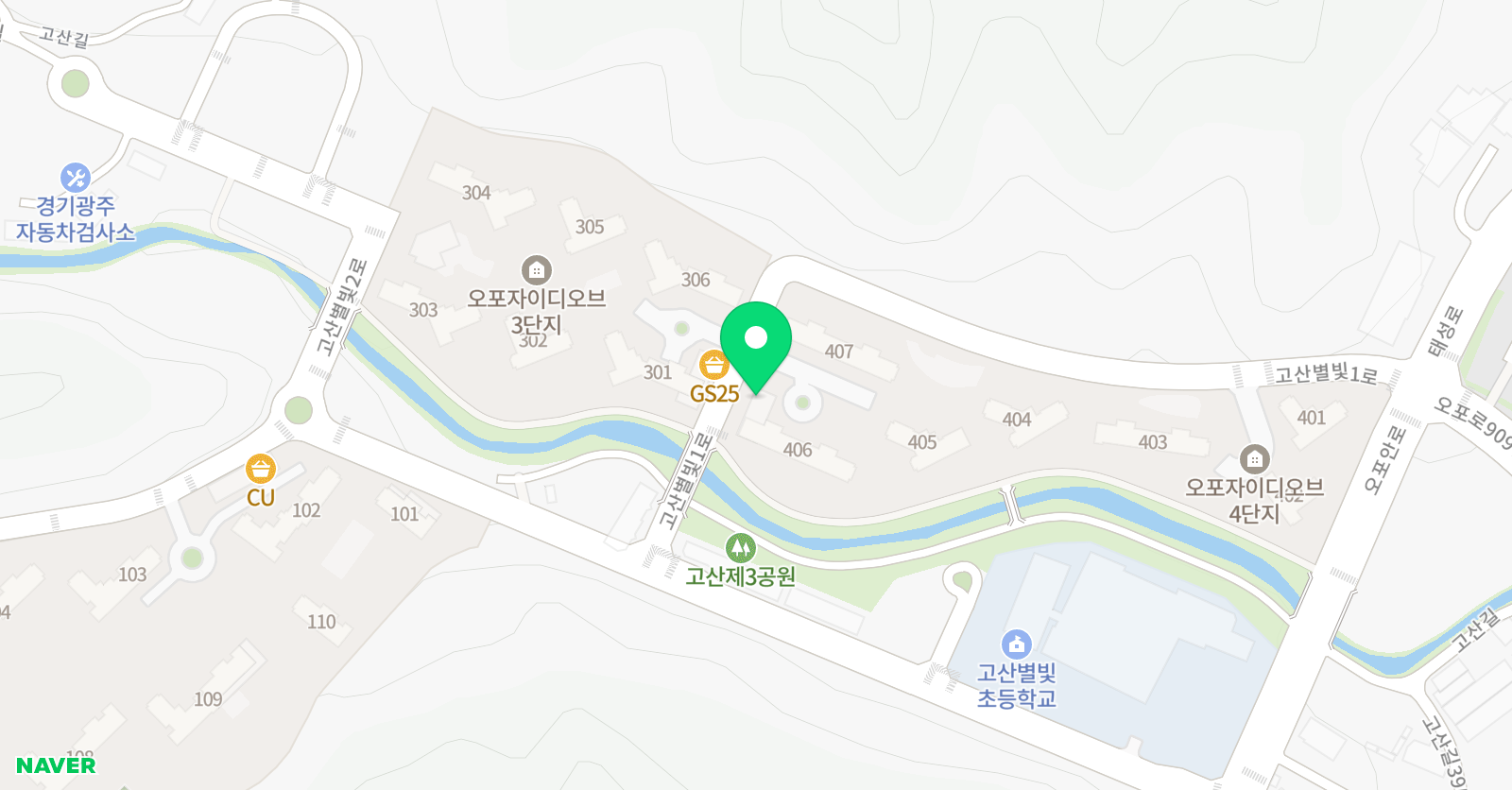ONDA 영어학원 고산별빛초점 위치