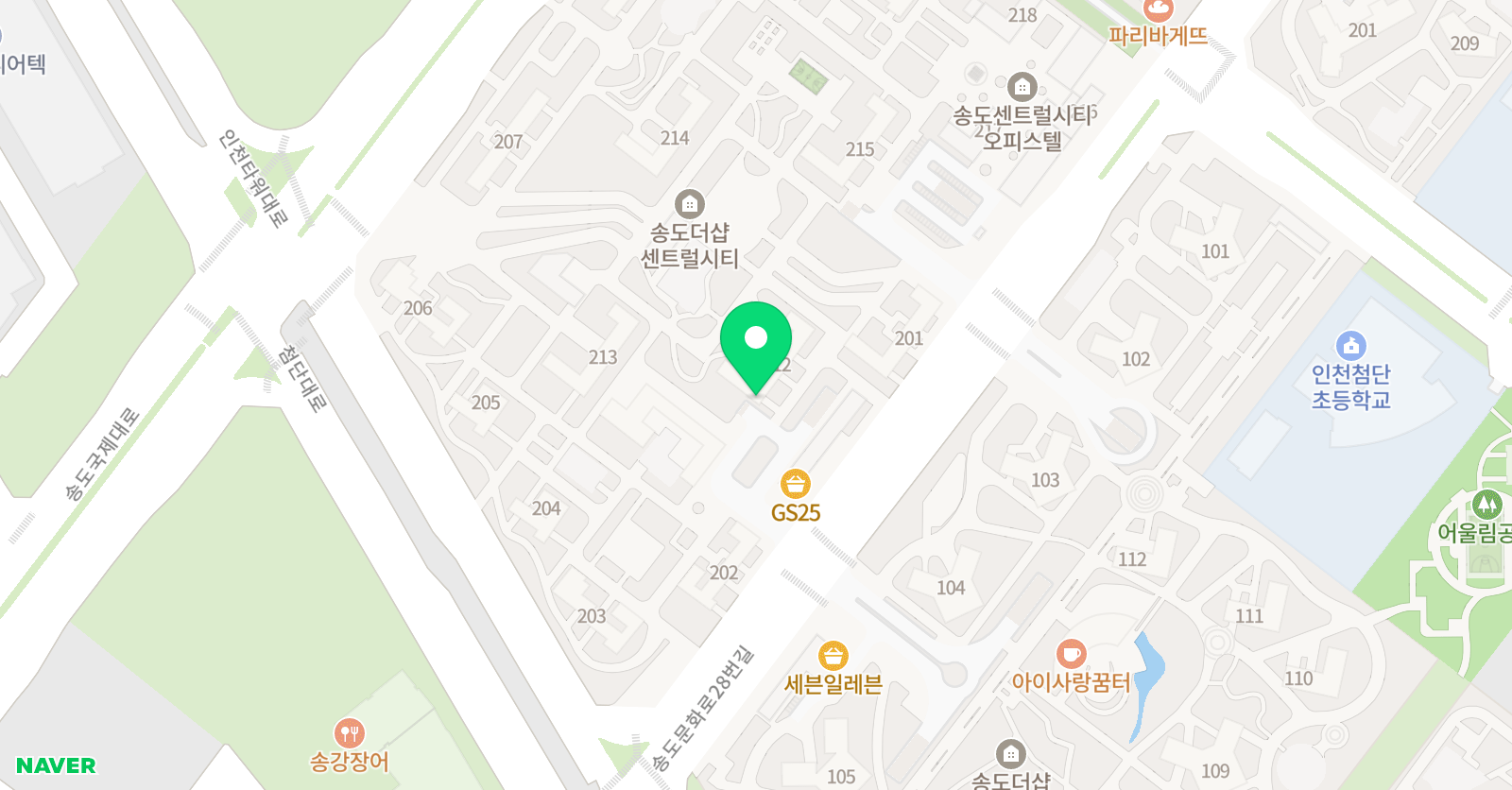 아소비 인천송도센트럴시티점 위치