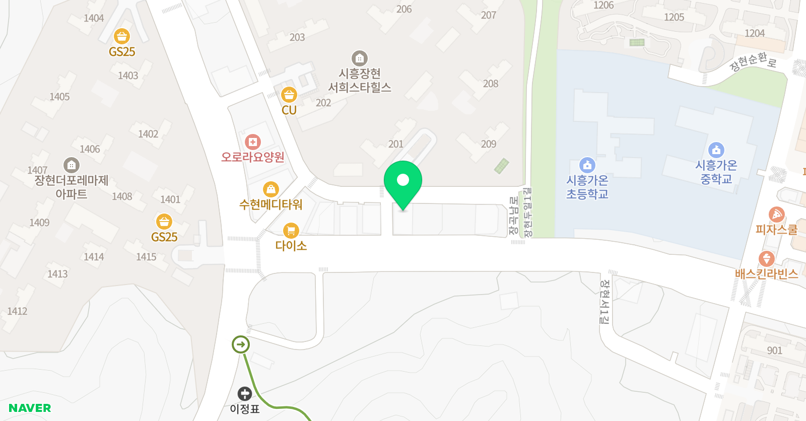 외계인의 점프홀릭 줄넘기학원 장현본점 위치
