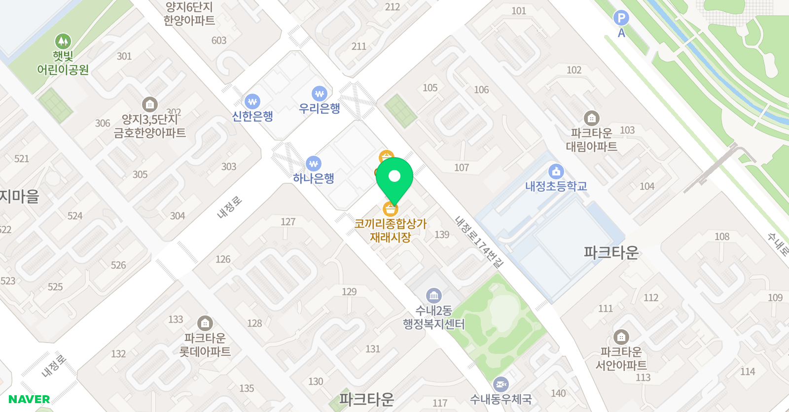 SFA 스포츠 파크타운점 위치