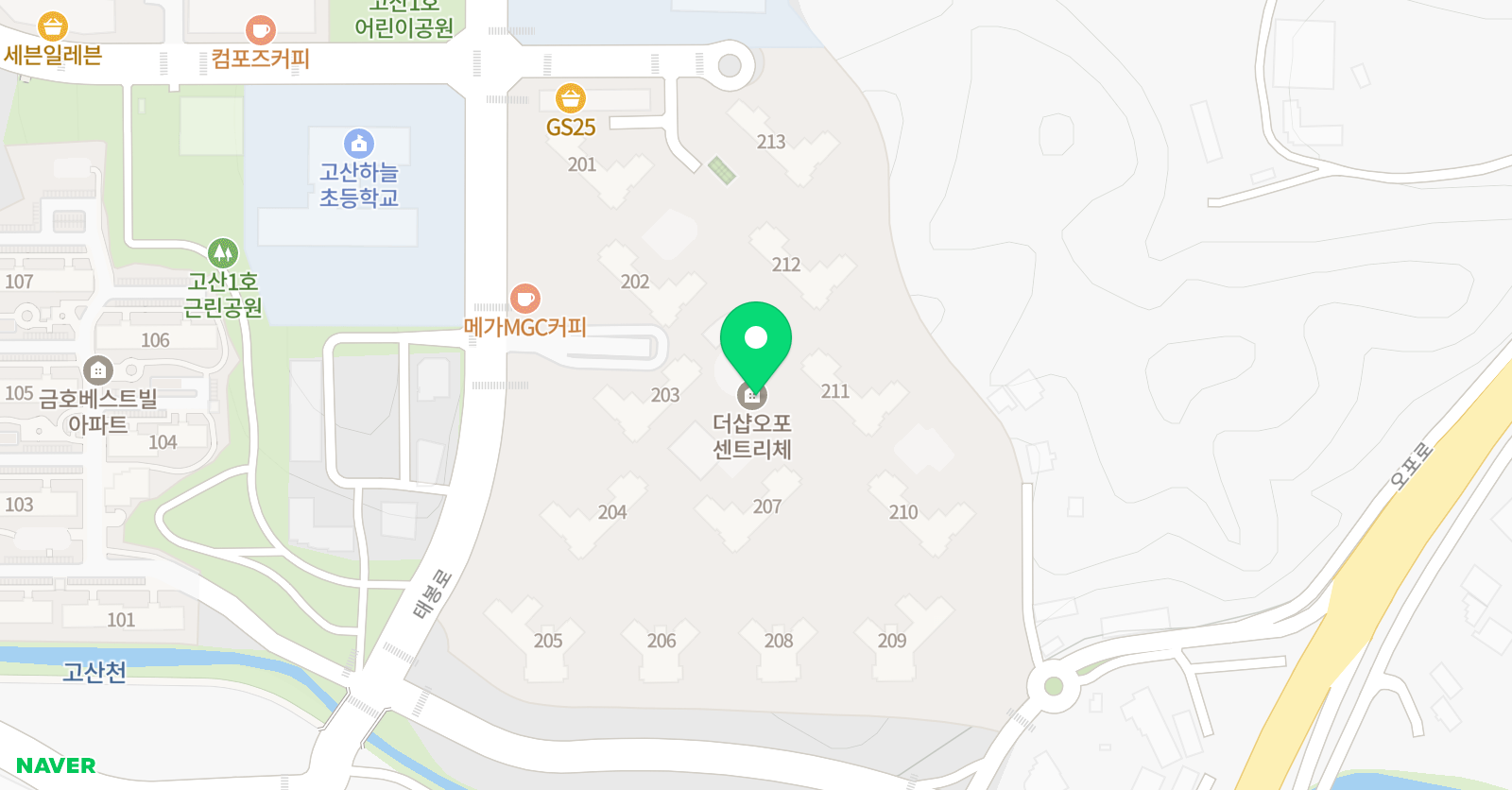 아소비 광주고산센트리체점 위치