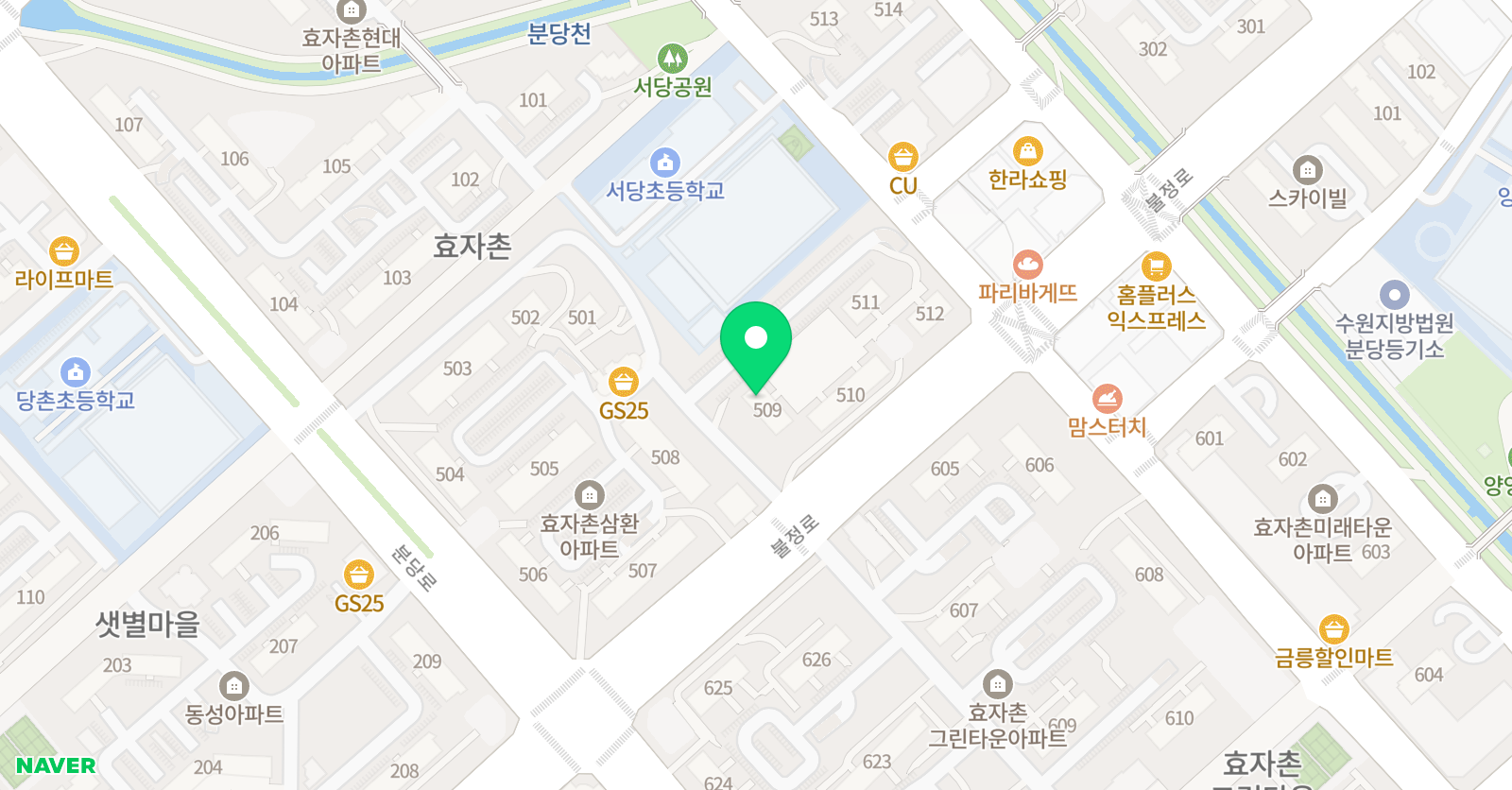 기탄사고력교실 분당효자촌삼환교실 위치