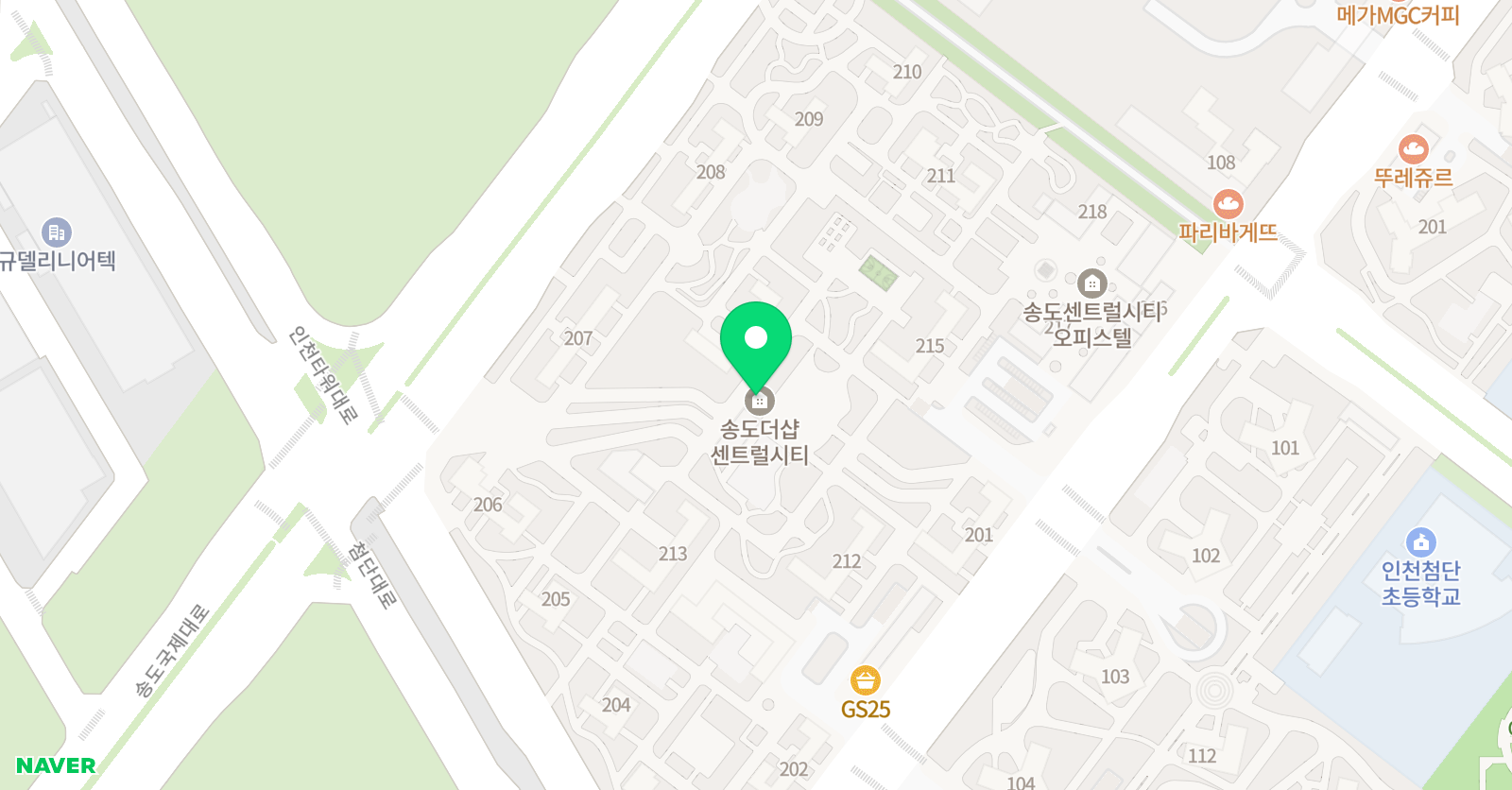 링키영어 송도더샵센트럴시티점 위치
