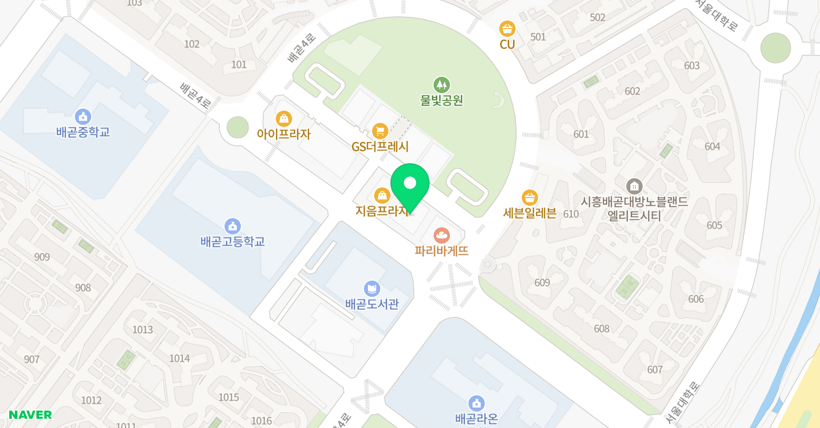 YK 태권도 배곧본점 위치