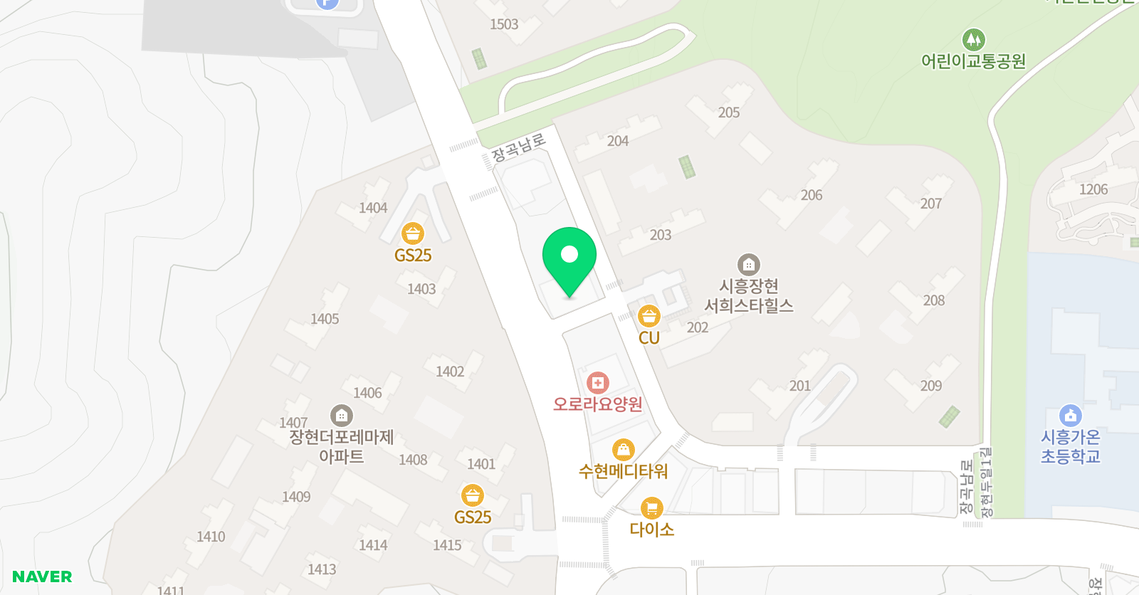 유니팝 미술학원 시흥장곡센터 위치