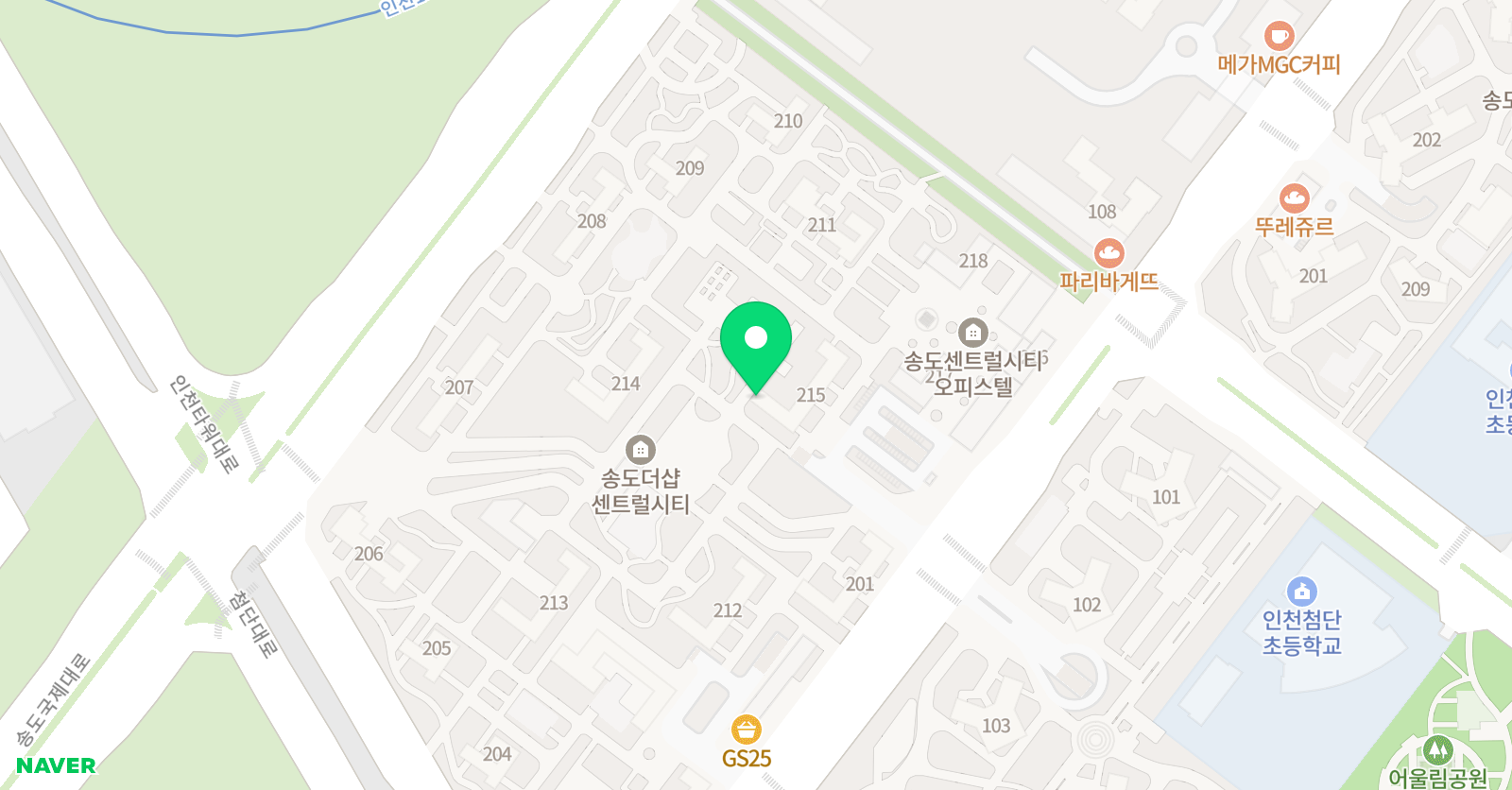 센시티J 영어수학 위치