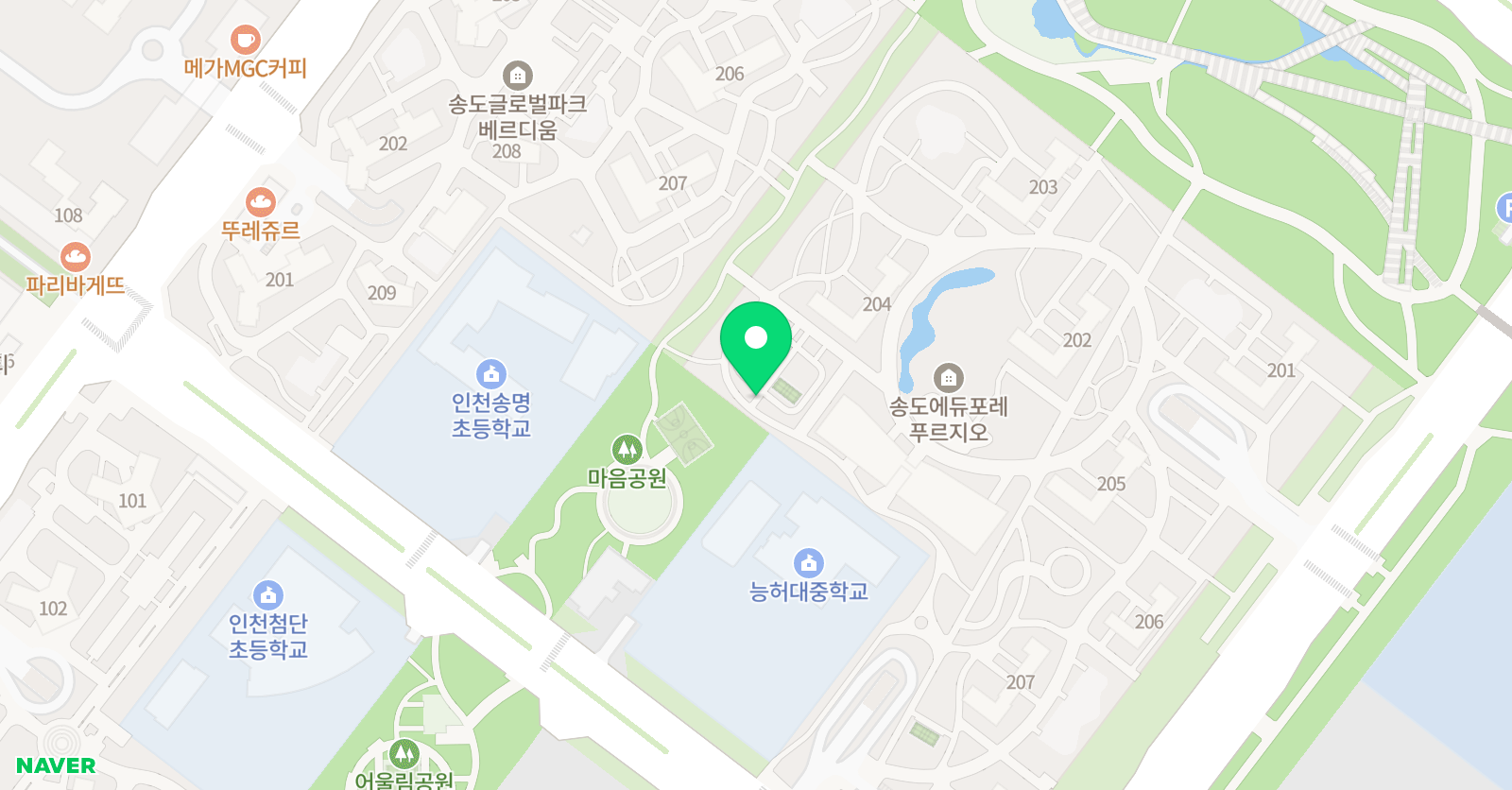 아소비 인천송도에듀포레점 위치