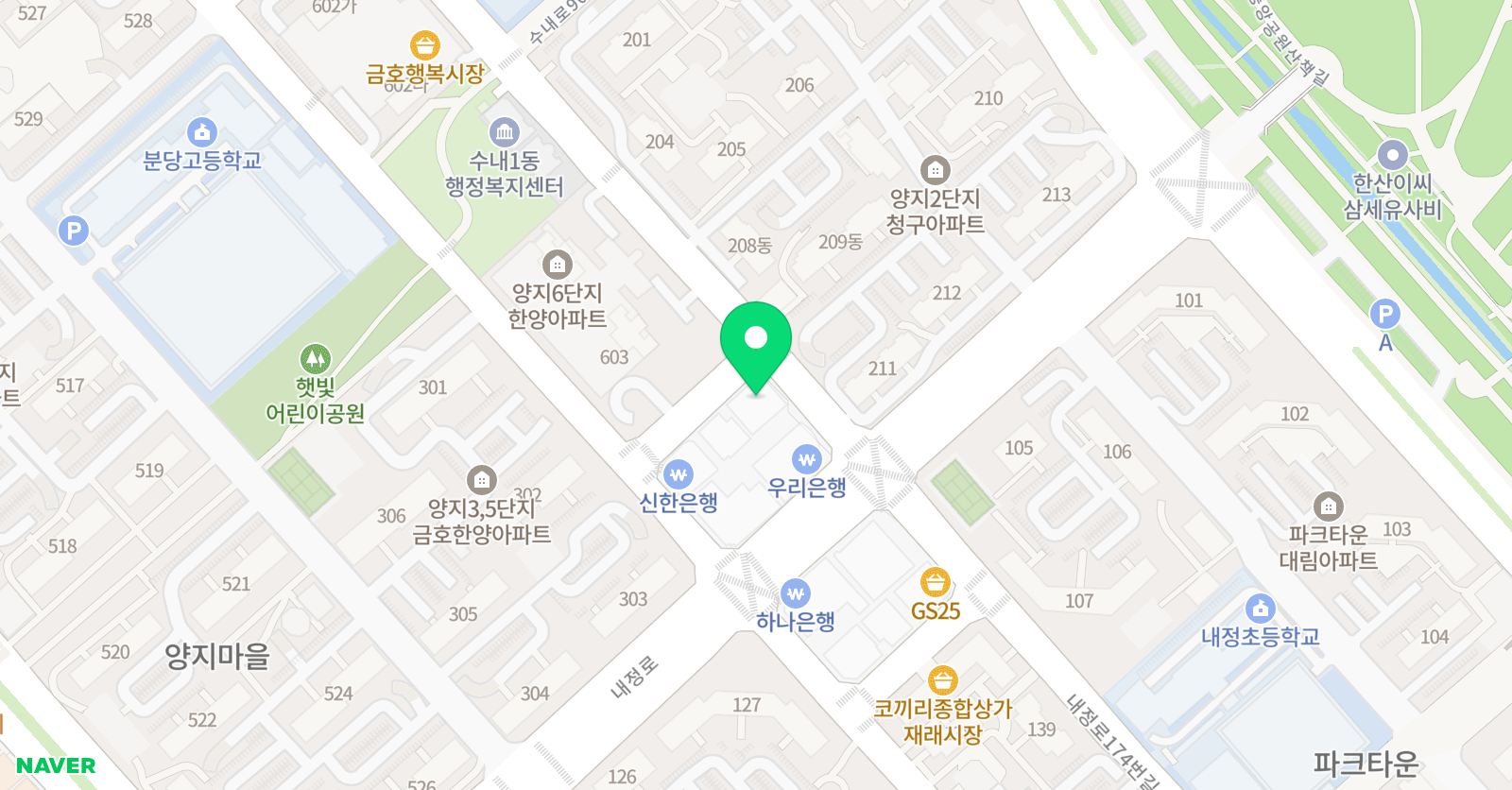 글마루S 국어논술학원 위치