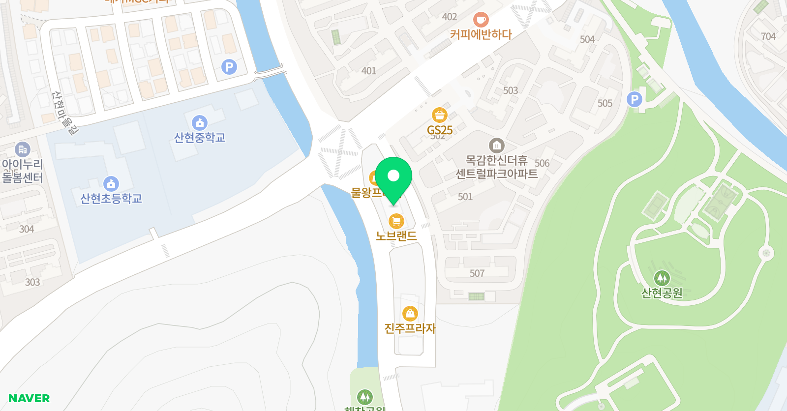 목감 매쓰홀릭 수학학원 위치