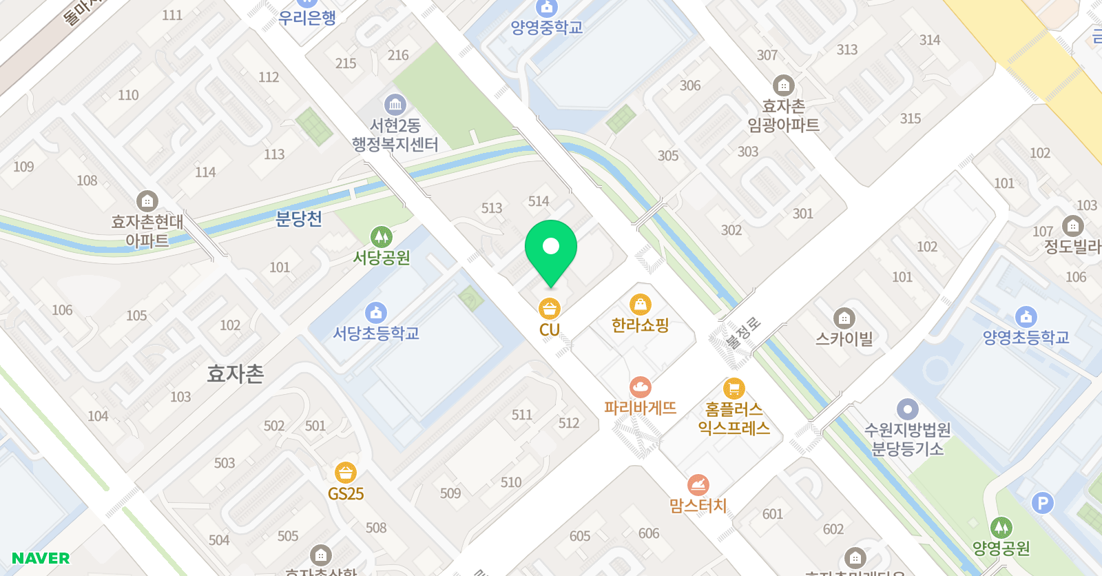 튼튼영어 마스터클럽 분당서당초점 위치