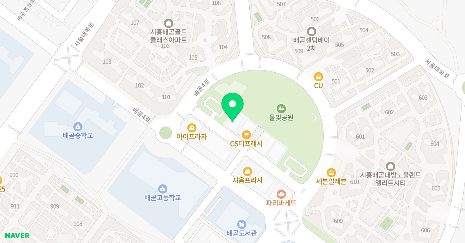 비상아이비츠 배곧 비상 영어수학학원 위치