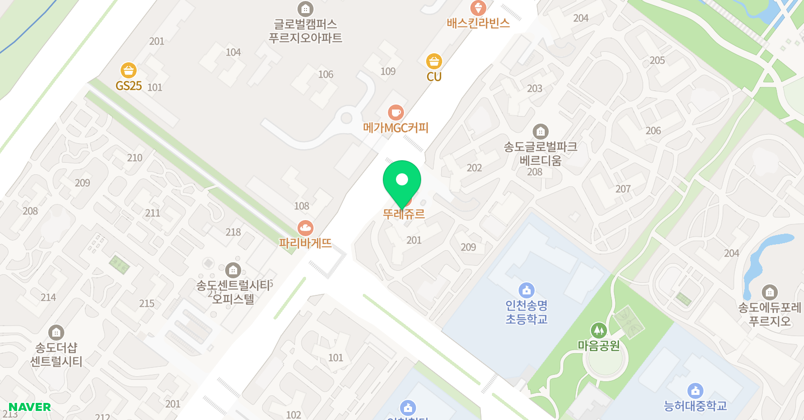 아티스 미술학원 글로벌캠퍼스점 위치