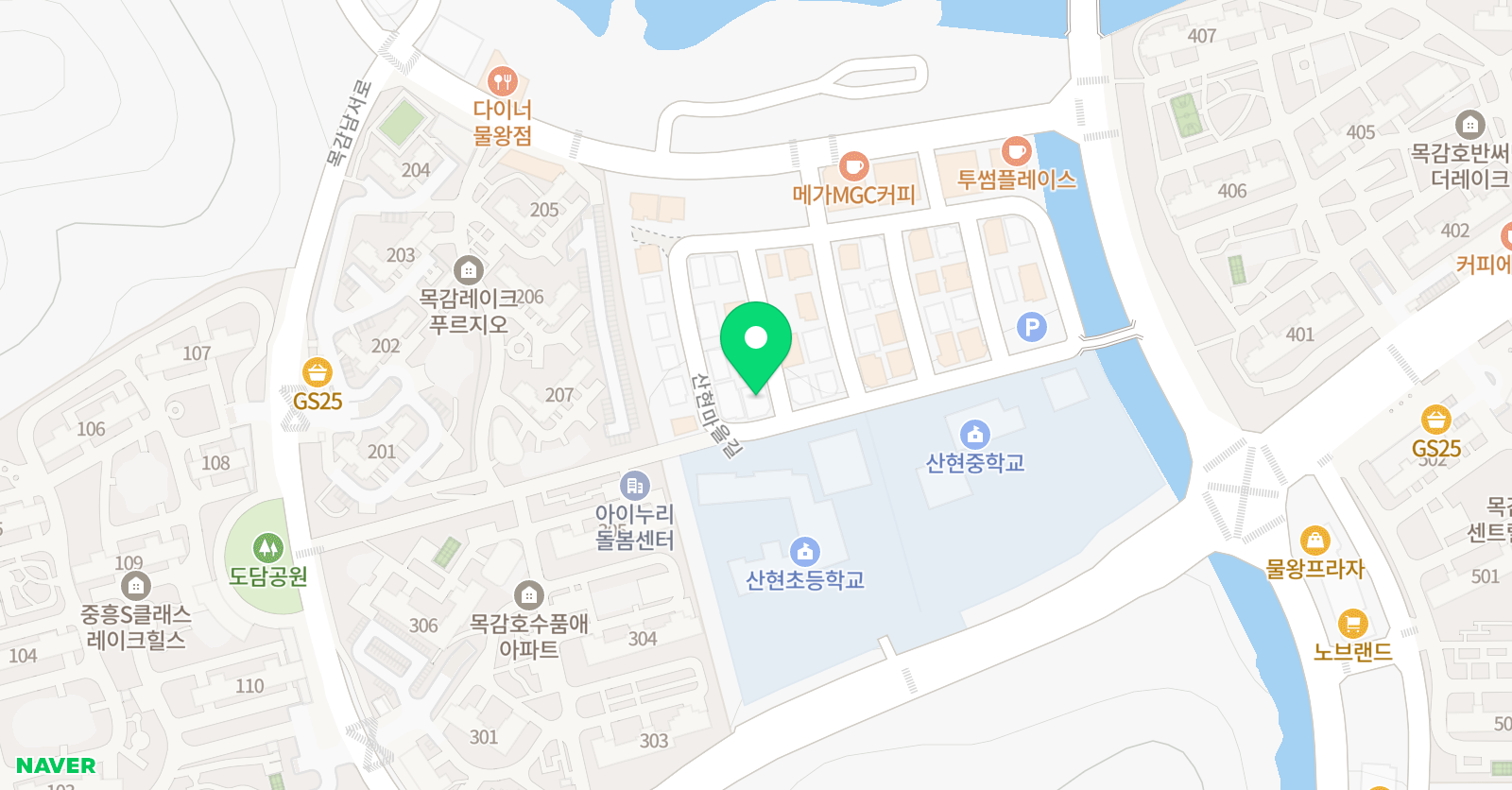 푸르넷공부방 산현점 위치