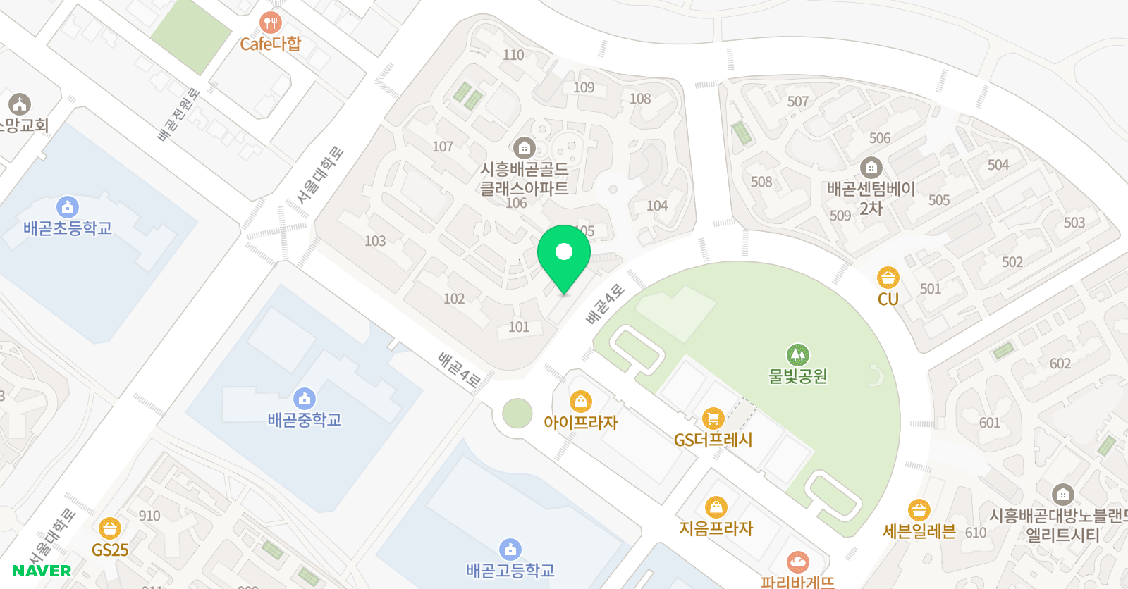 뮤엠 영어골드클래스 교습소 위치