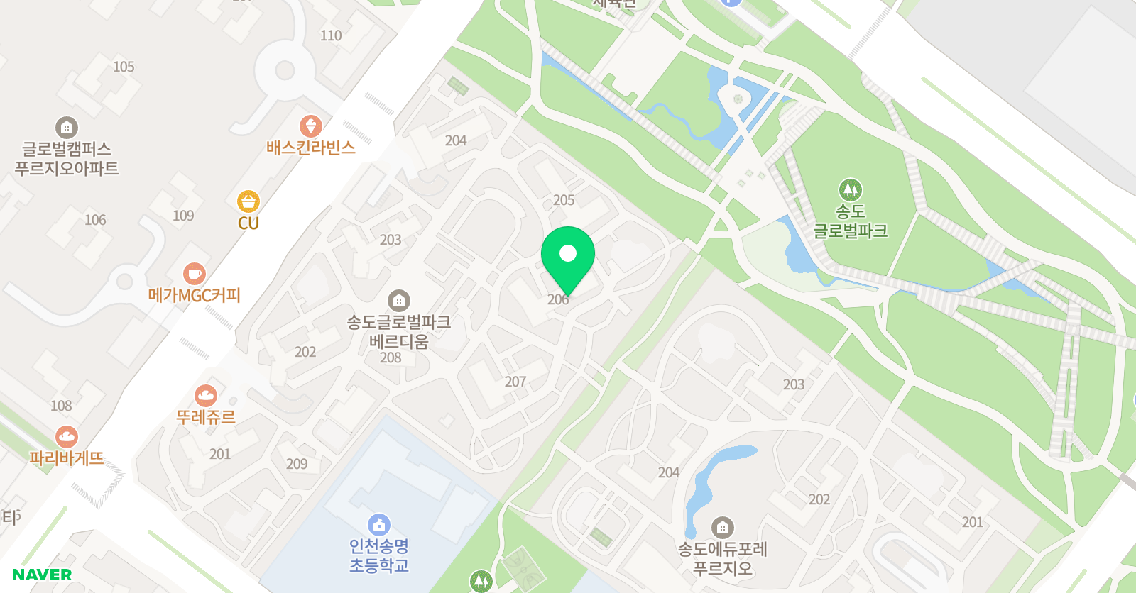 아소비 인천송도호반2차점 위치