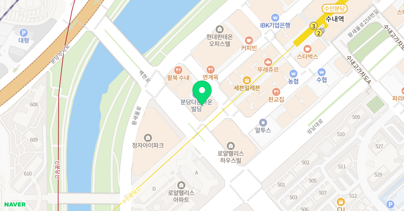 에듀플렉스 분당수내점 위치