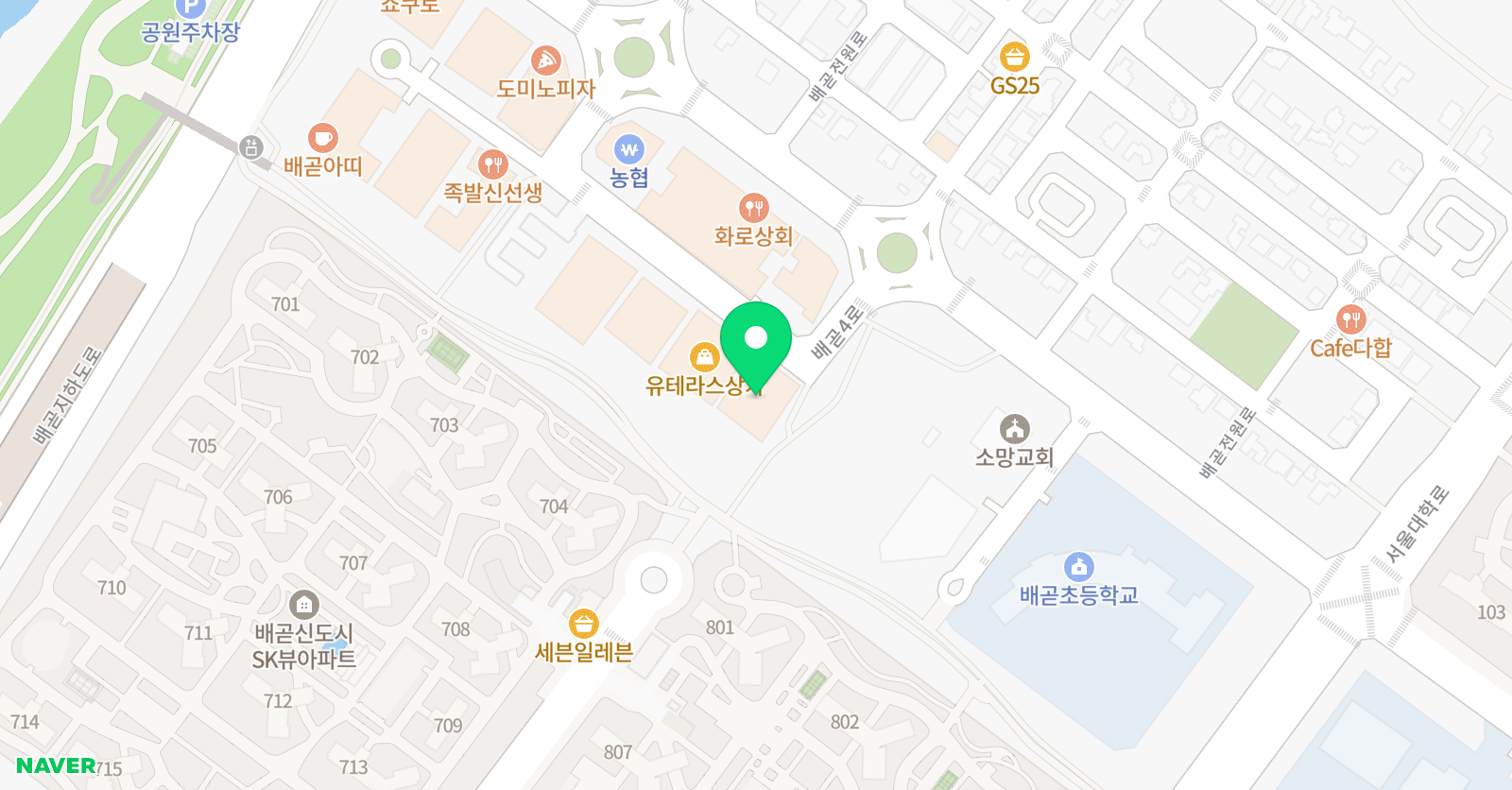 배곧필아트 미술학원 위치