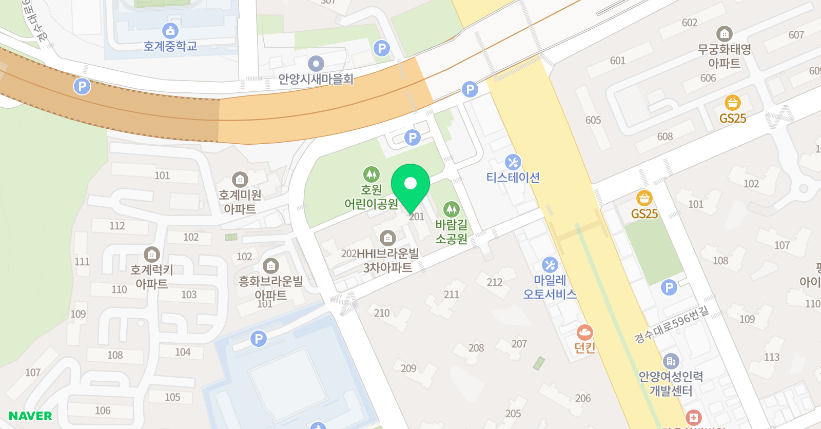 기탄 사고력교실 호계브라운빌3차교실 위치