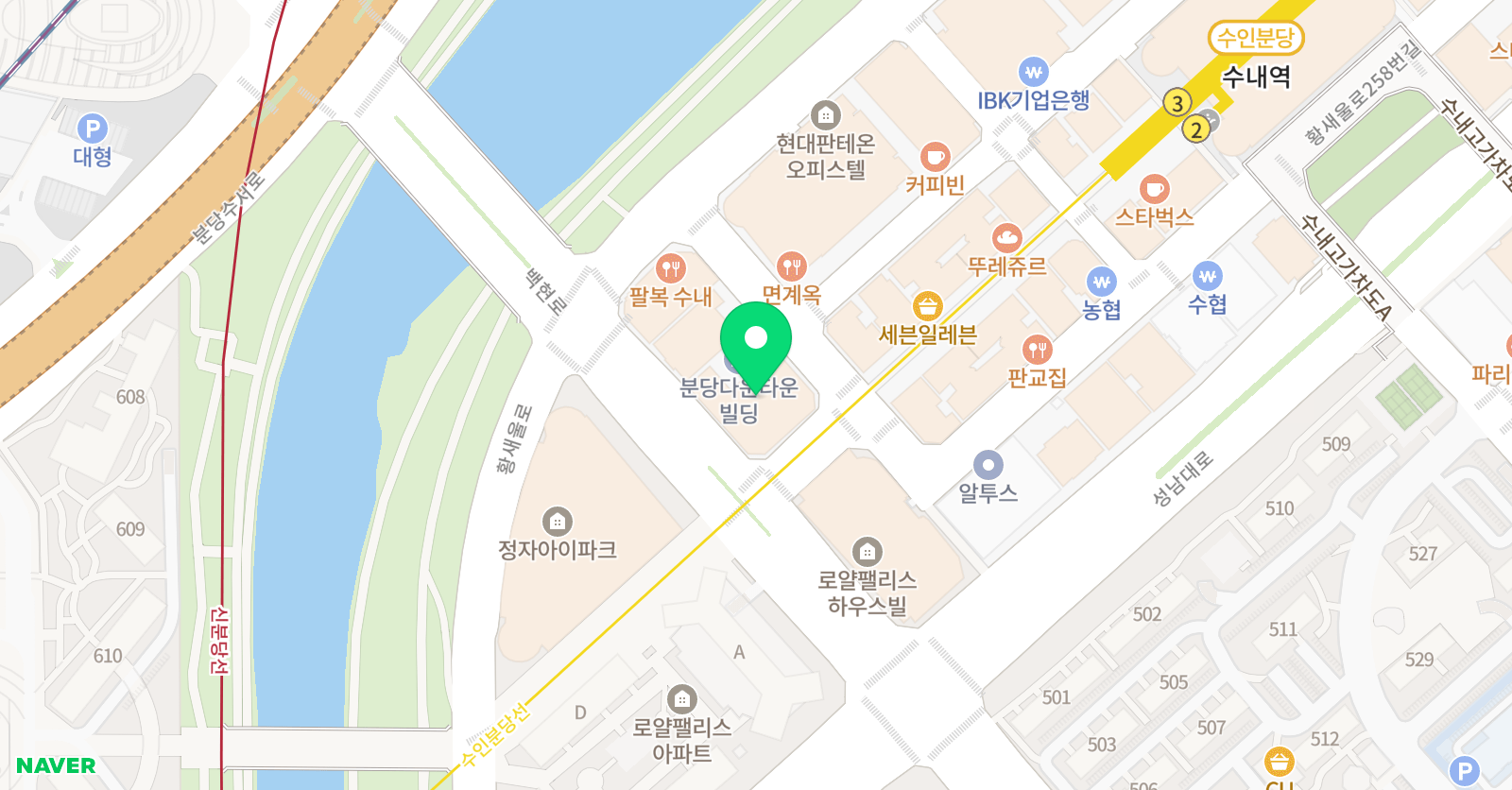 pk대치스파르타분당점 위치