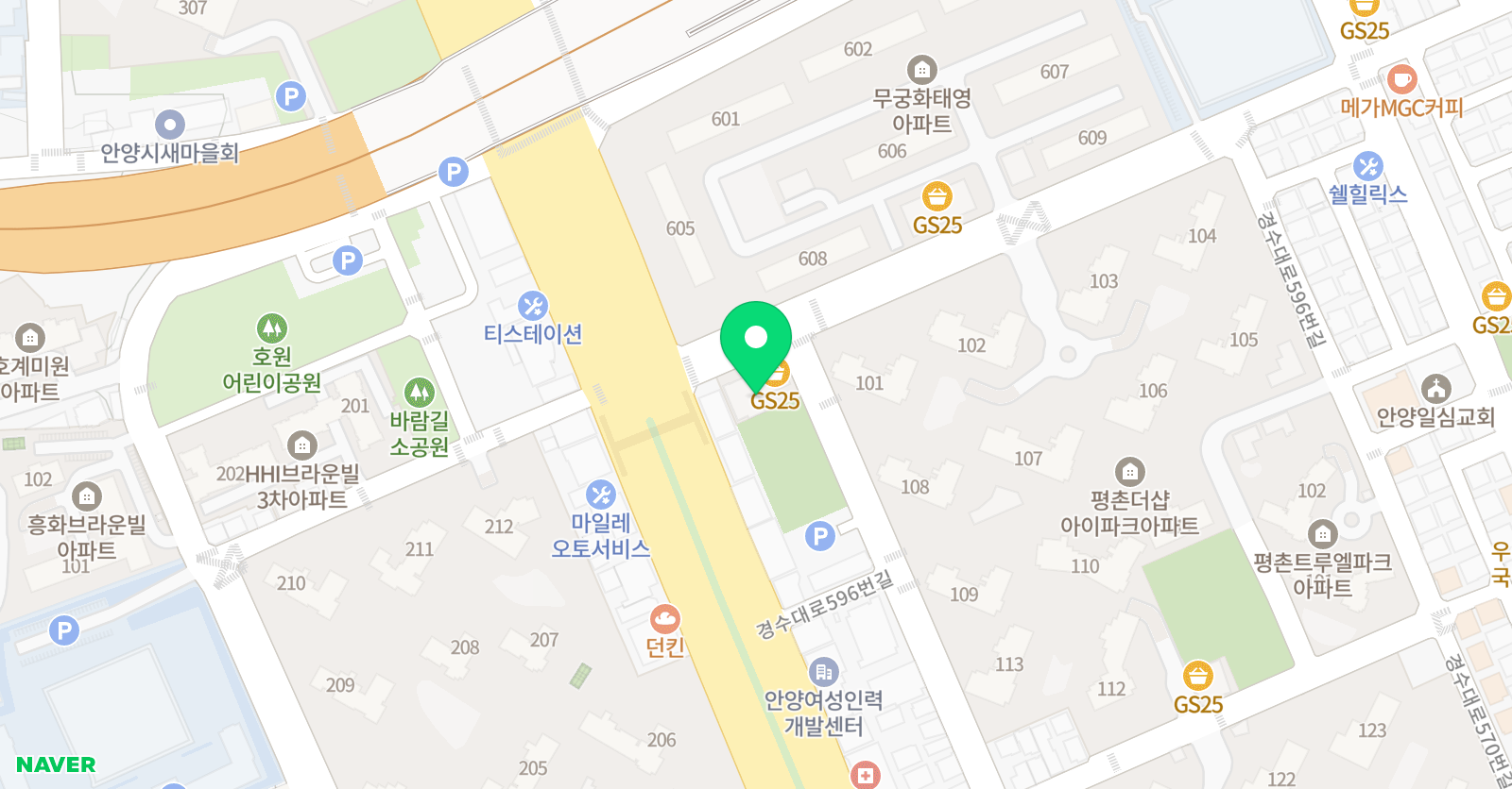 에이치엠영수학원 위치