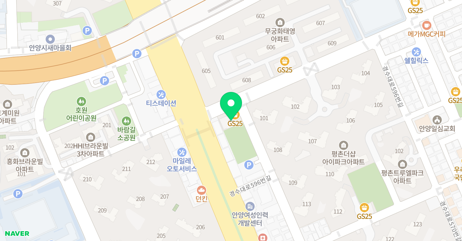 하얀나무 미술학원 위치