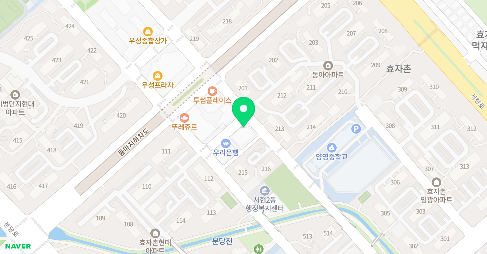 YBM 영어교육 분당서현센터 위치