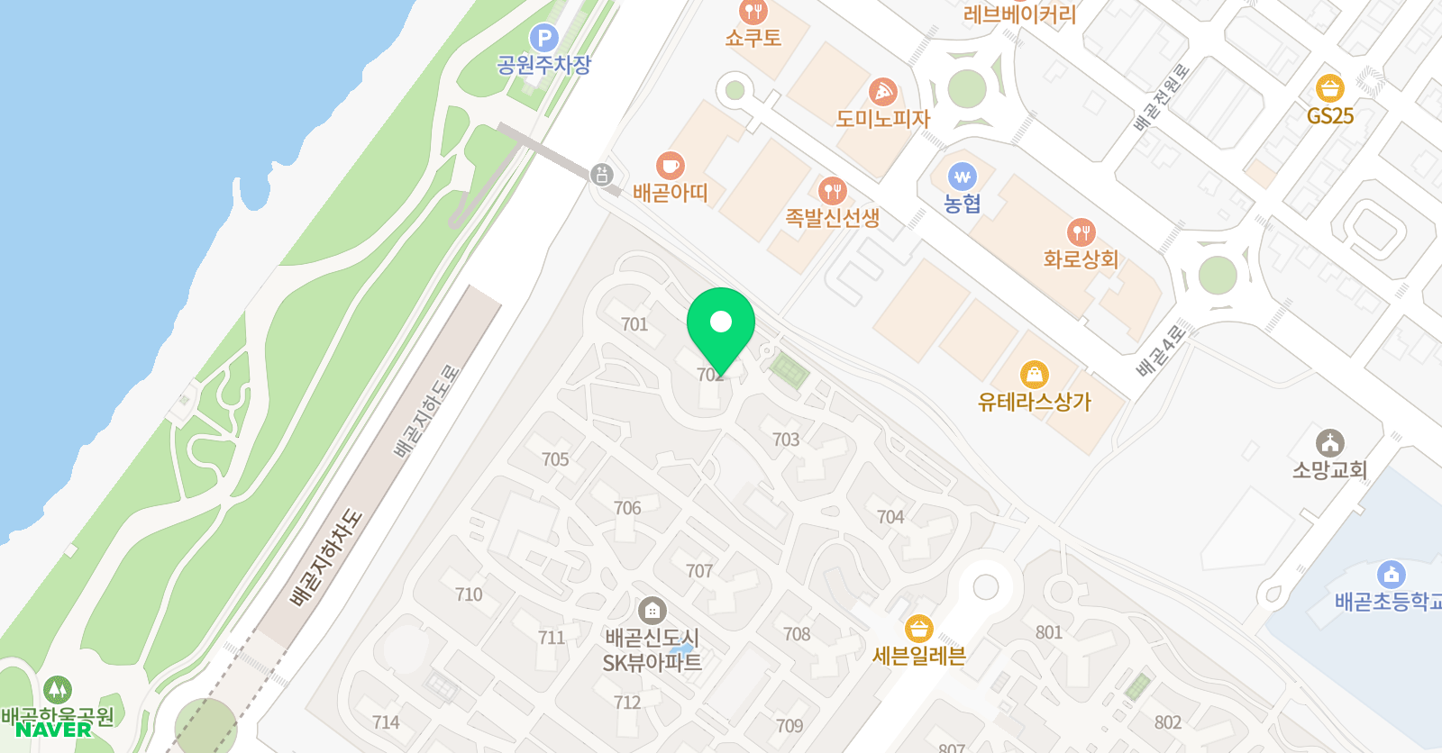 아소비 배곧 sk뷰점 위치