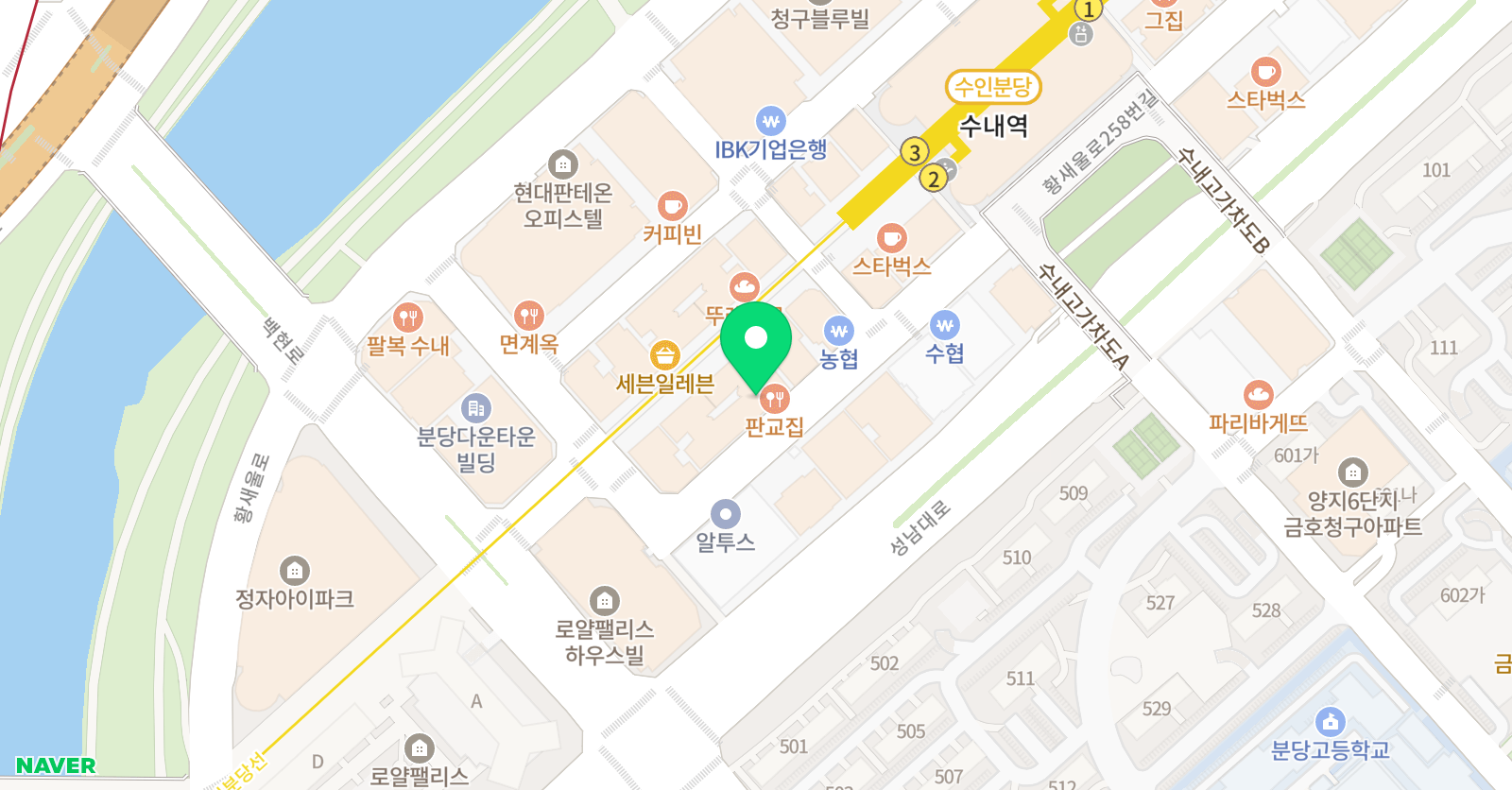 예스뮤직 실용음악학원 위치