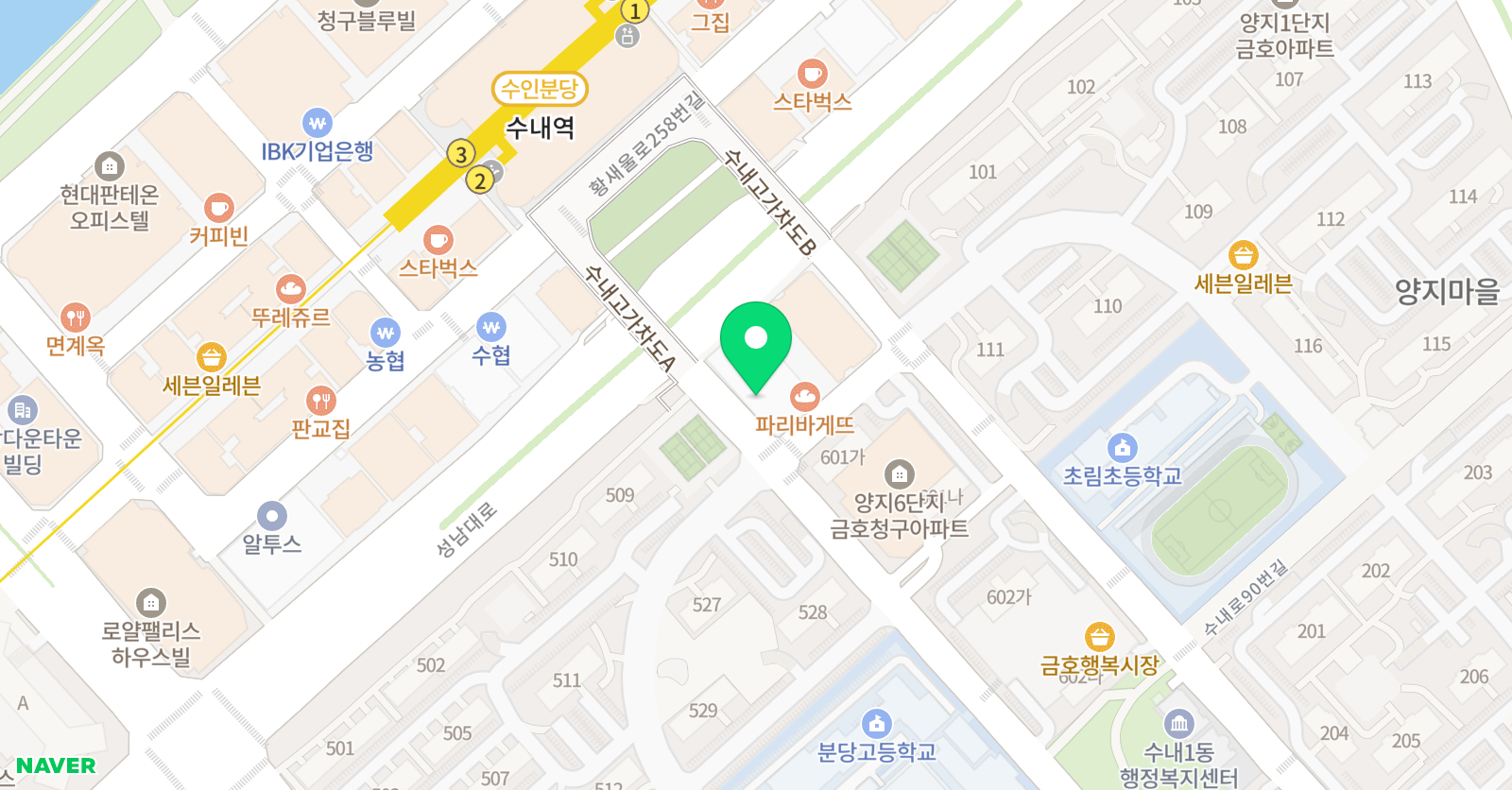 HNS 수학학원 위치