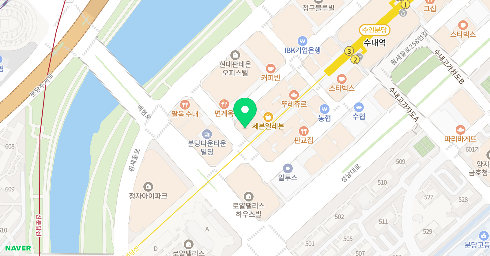 테디코딩 학원 수내캠퍼스 위치