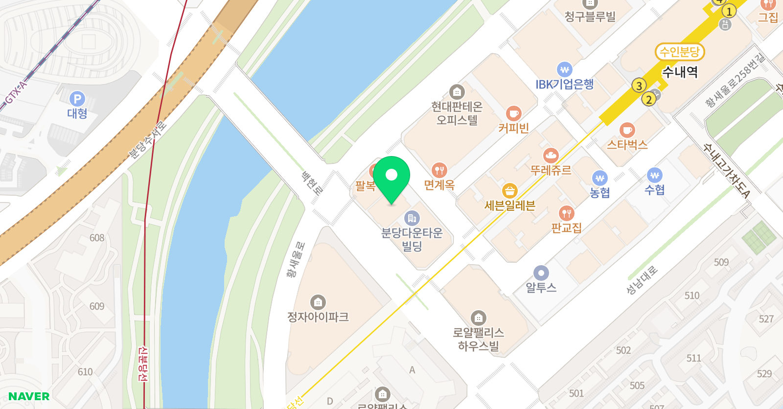 라이즈 어학원 프리머스 분당 위치