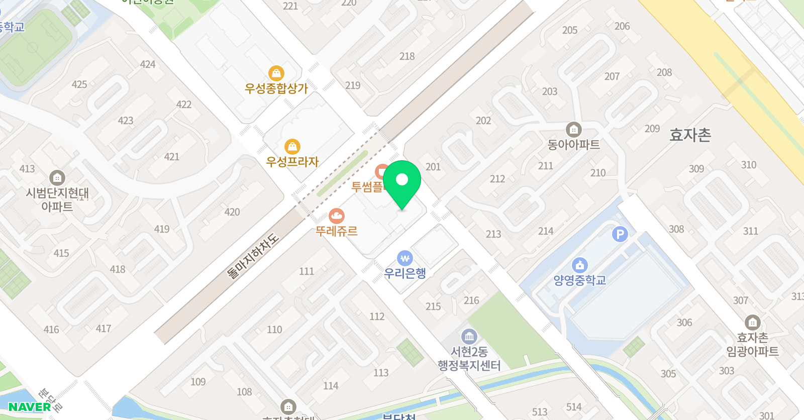 서현점프클럽 음악줄넘기 위치