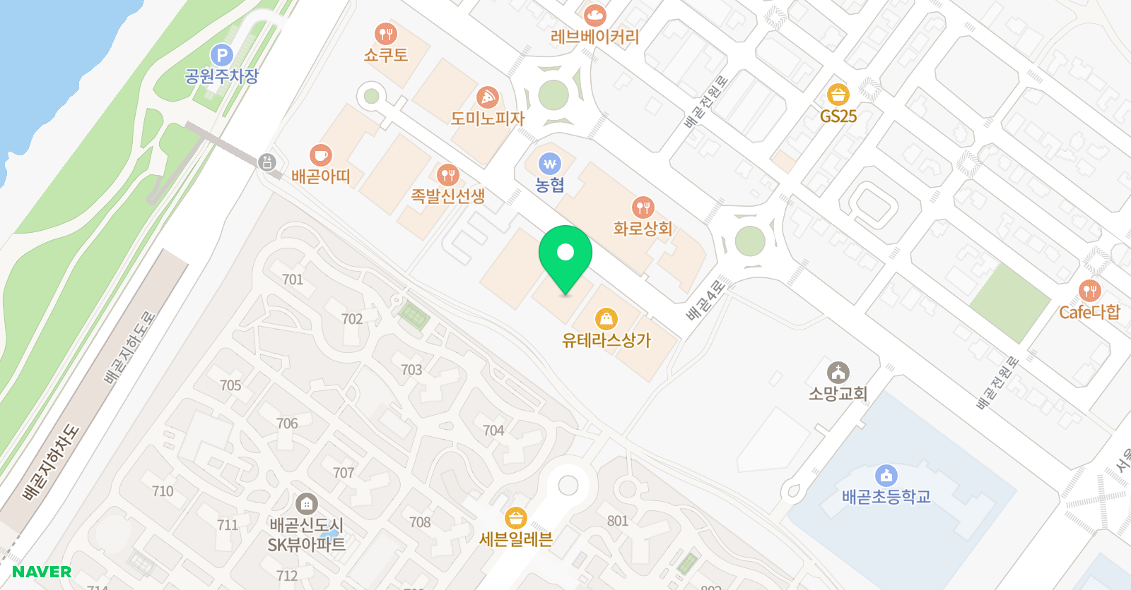 배곧스카이 영수학원 배곧 위치