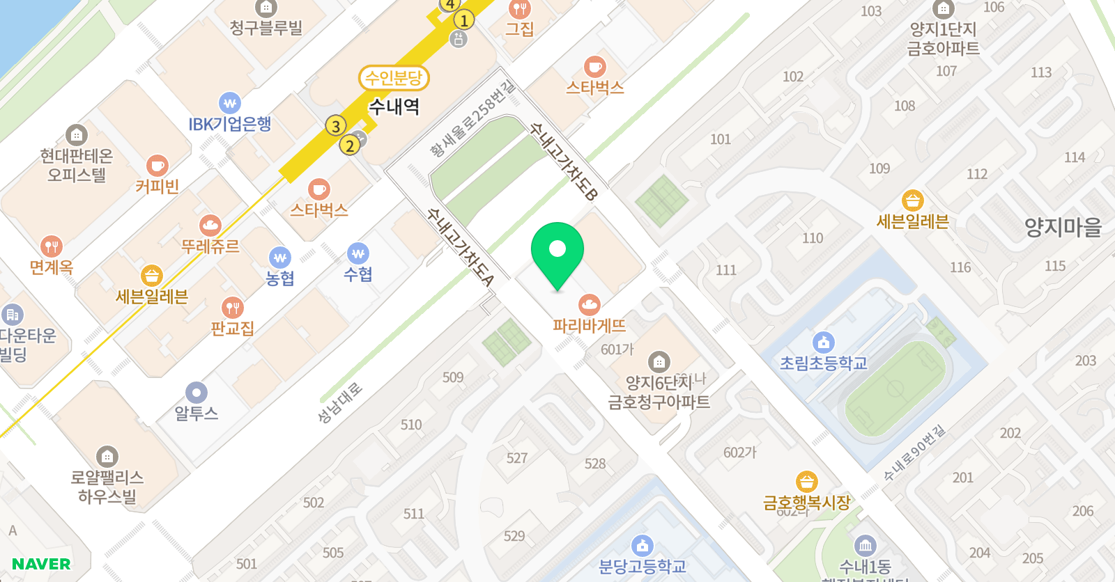 일비충천 수학학원 고등전용관 위치
