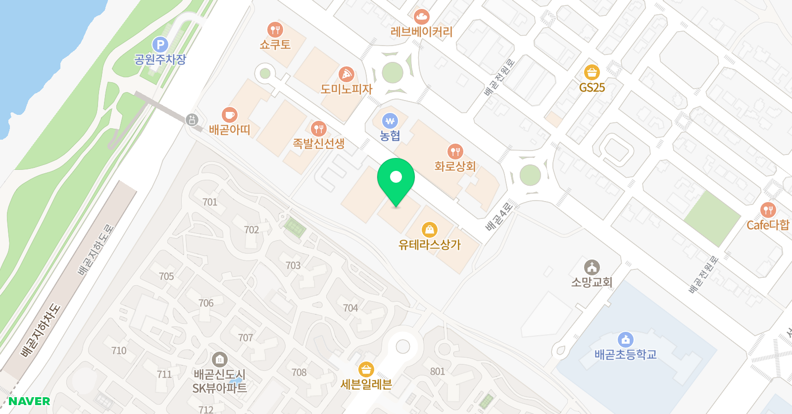 배곧연세 학원 위치