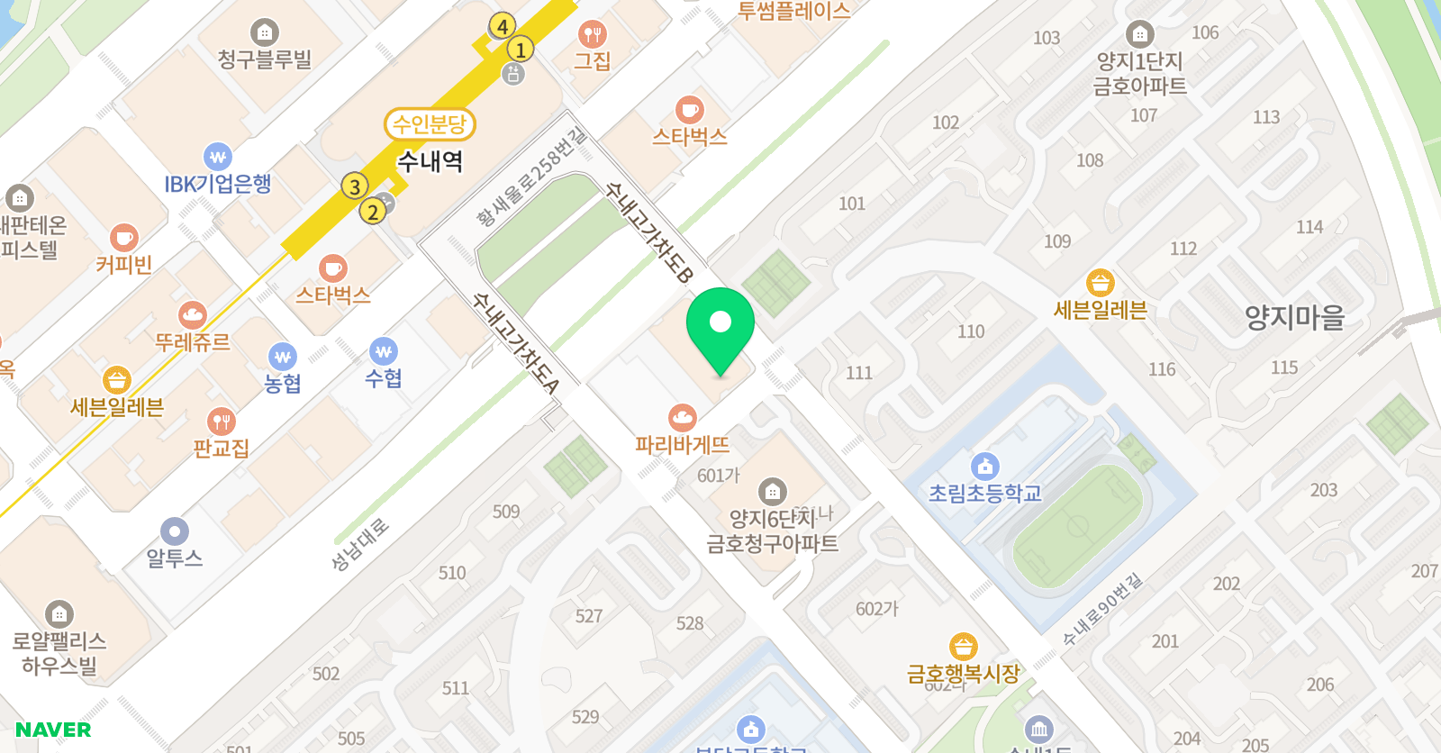 큐브엠 수학학원 위치