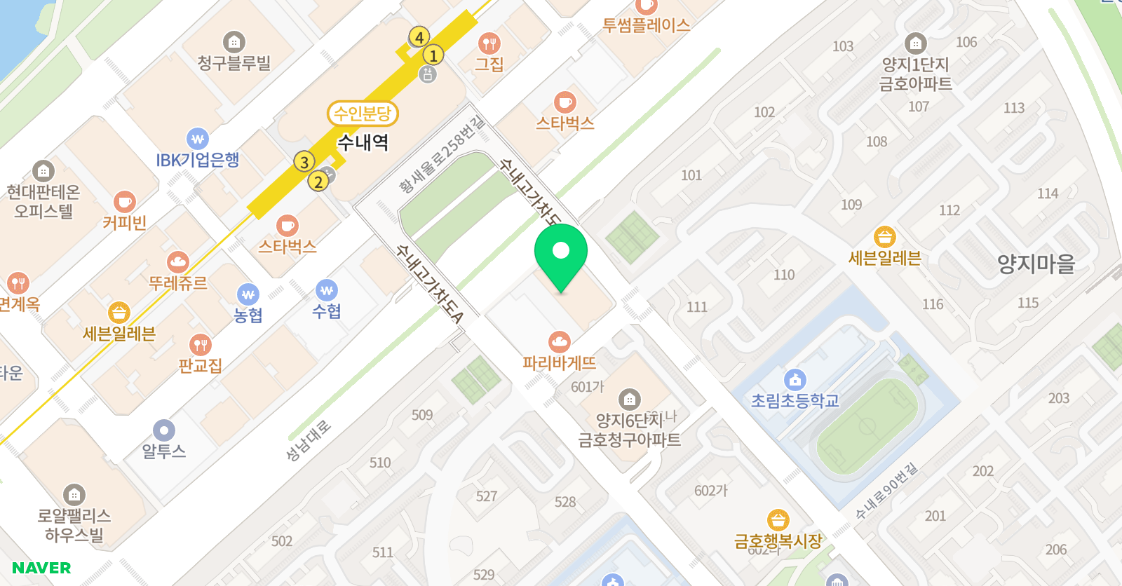 에이원 수학과학학원 위치