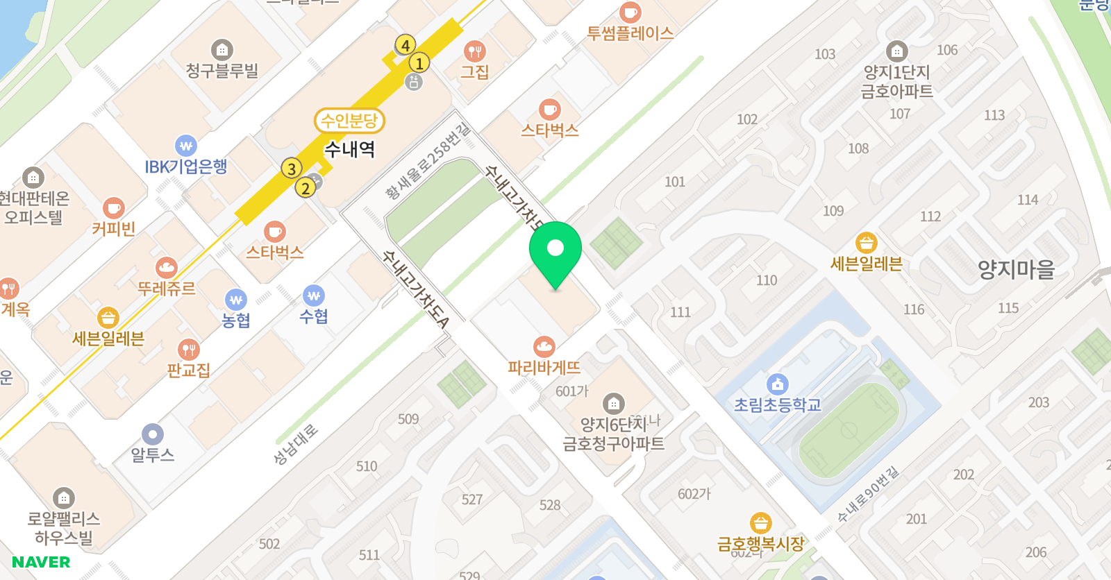 책나무 분당수내점 위치
