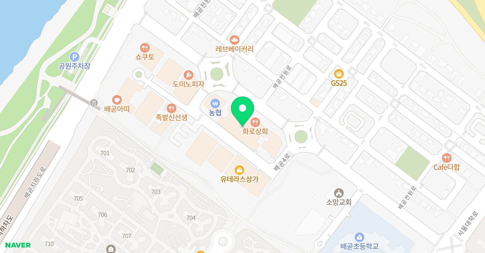 배곧점와와학습코칭학원 위치