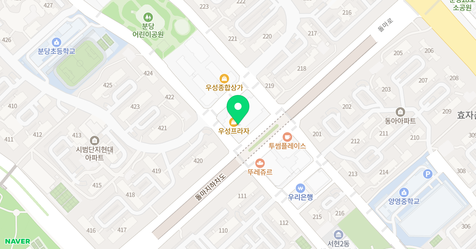 수학의힘 분당서현캠퍼스 위치