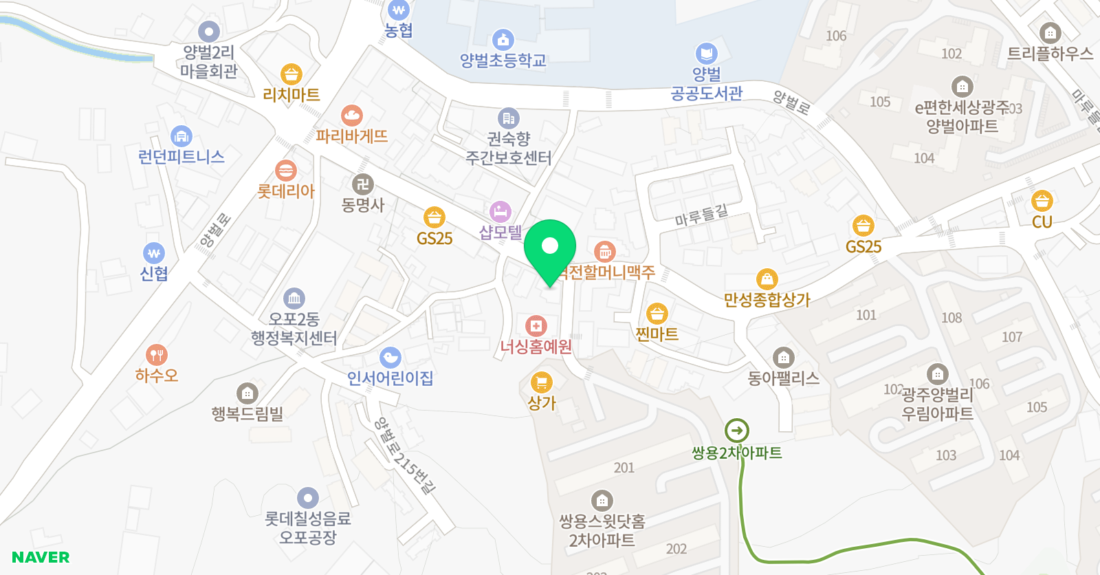 기탄 사고력교실 양벌피카소 학원 위치