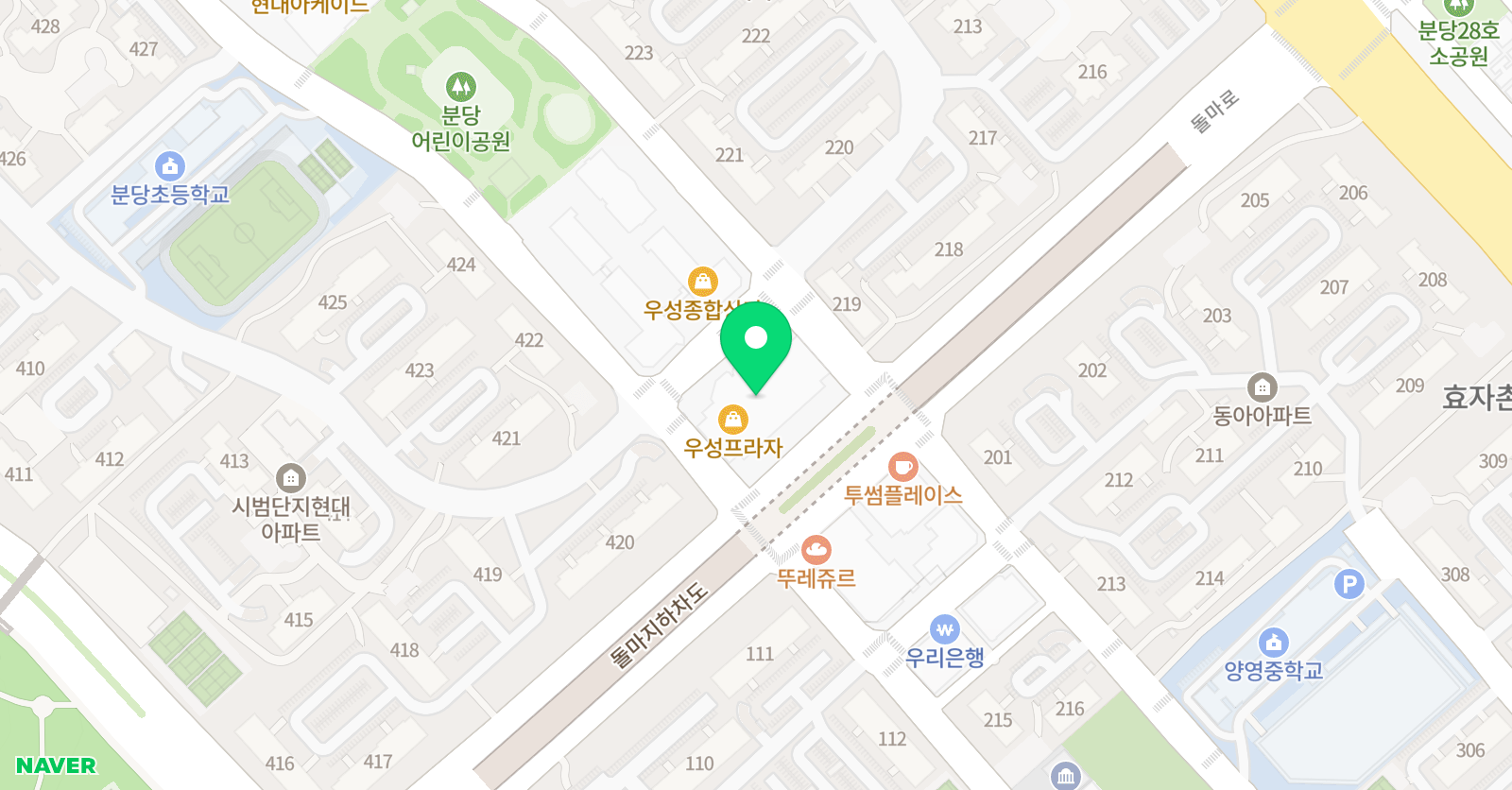 현수학전문학원 위치