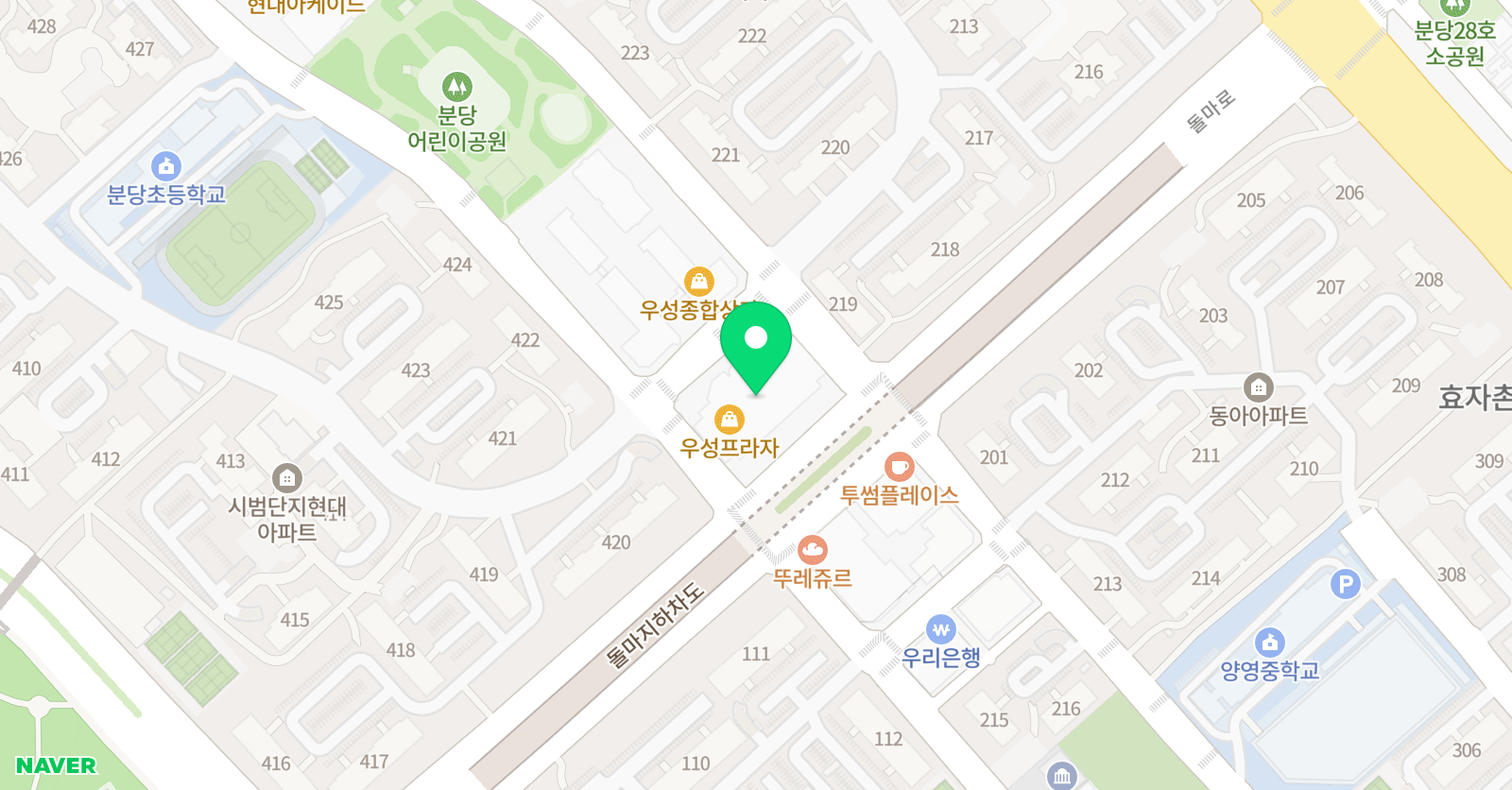 에이블 영어학원 서현관 위치