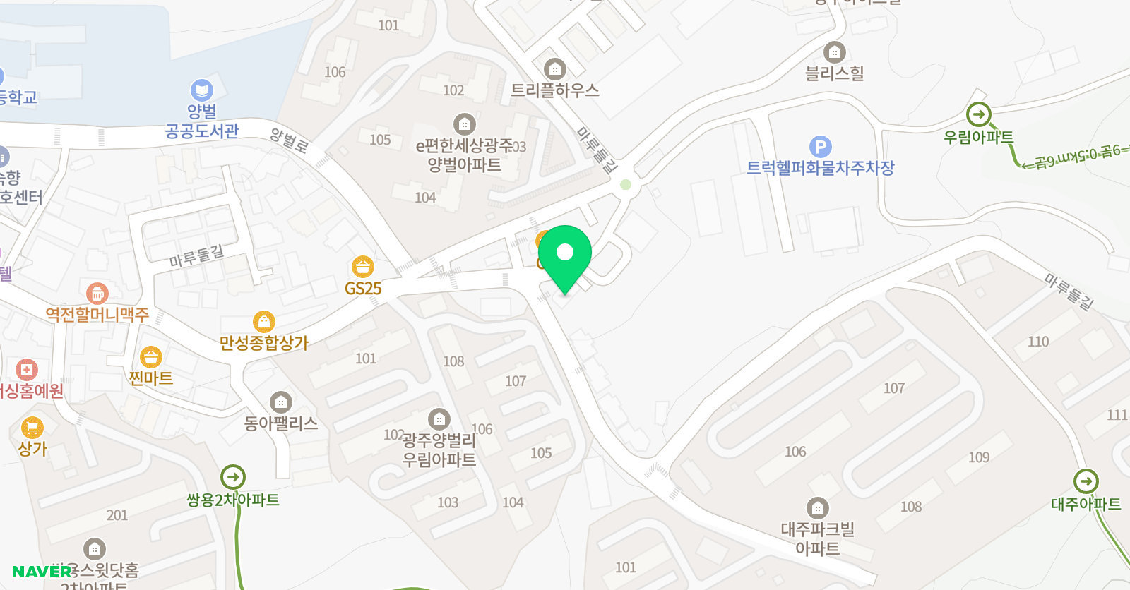 고려정도K타이거즈 태권도 위치